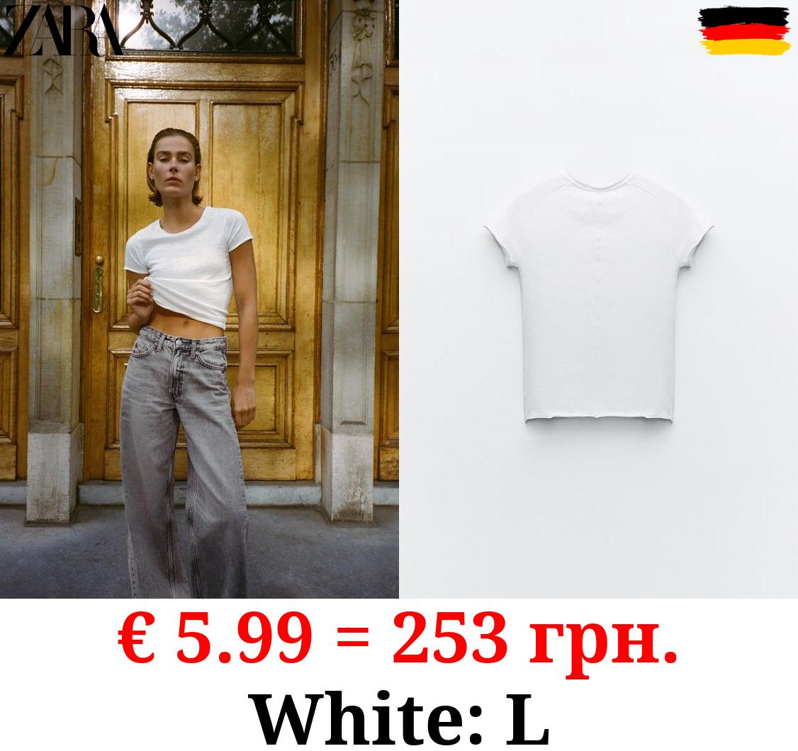 VINTAGE-EFFECT T-SHIRT WITH SEAMS