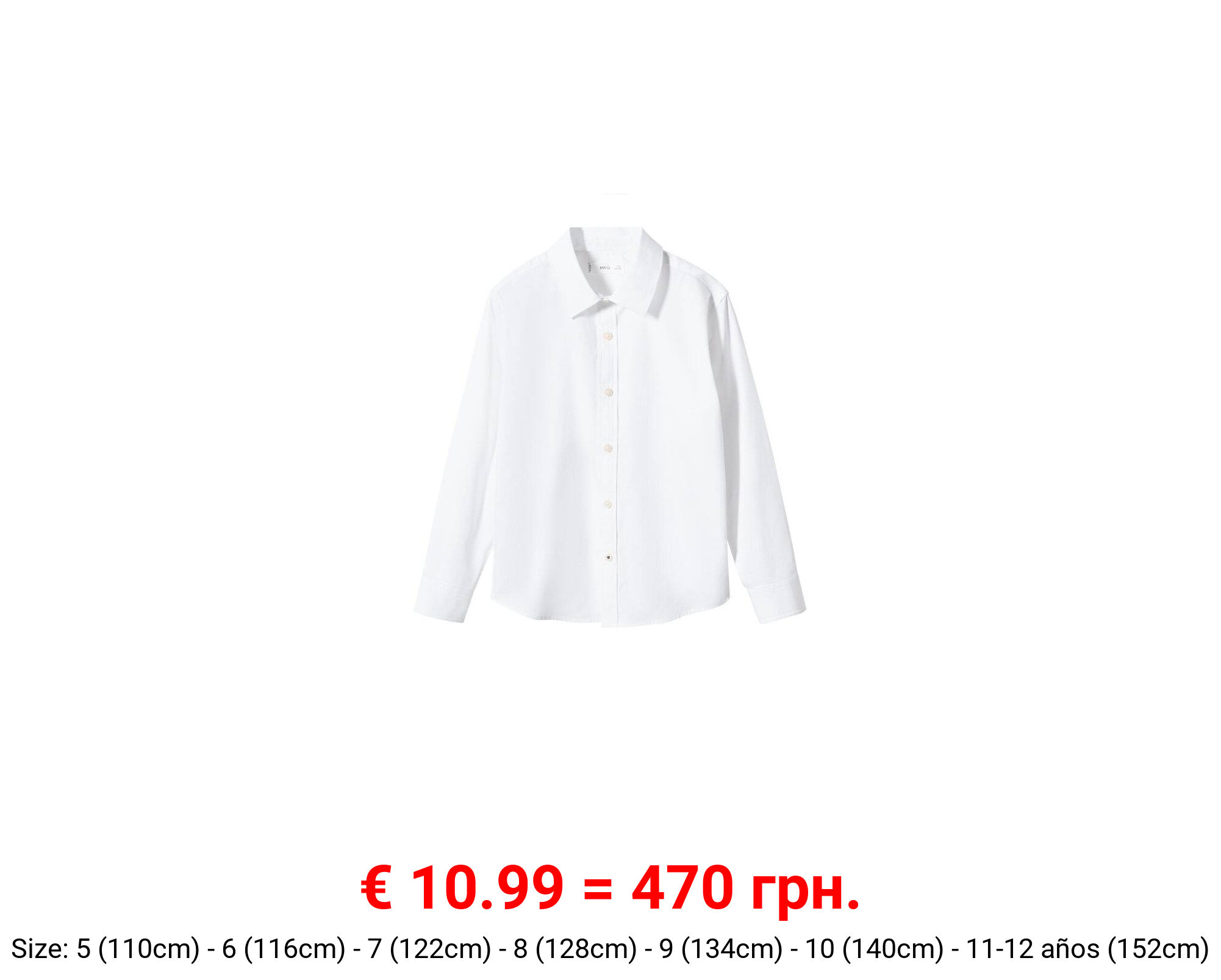 Camisa vestir popelín regular