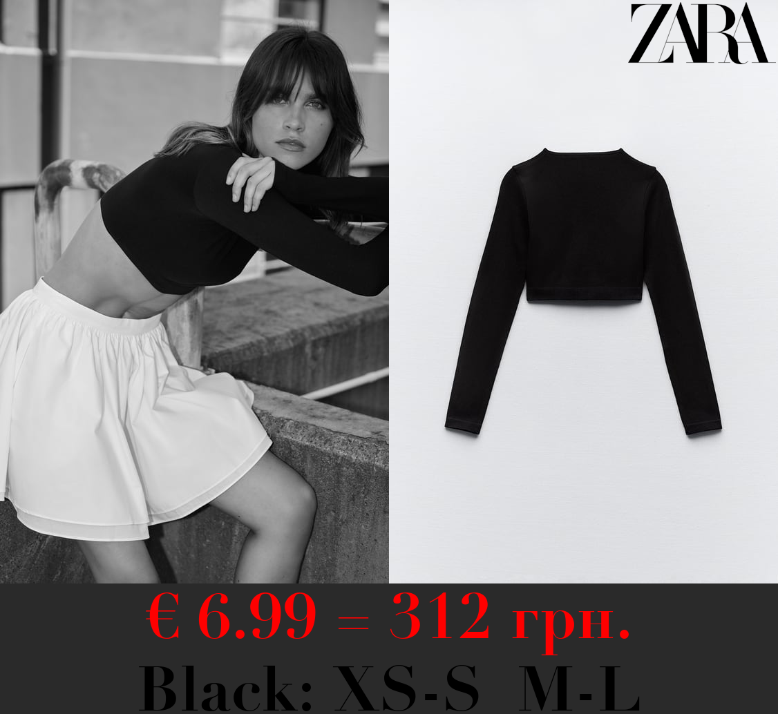 SEAMLESS RIBBED FADED CROP TOP