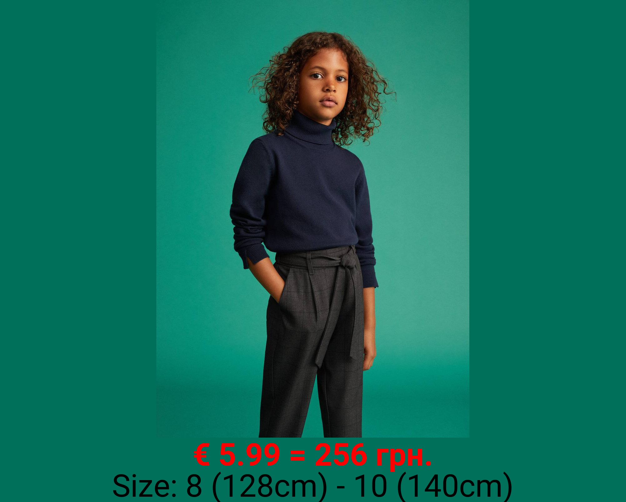 Pantalón cuadros cinturón