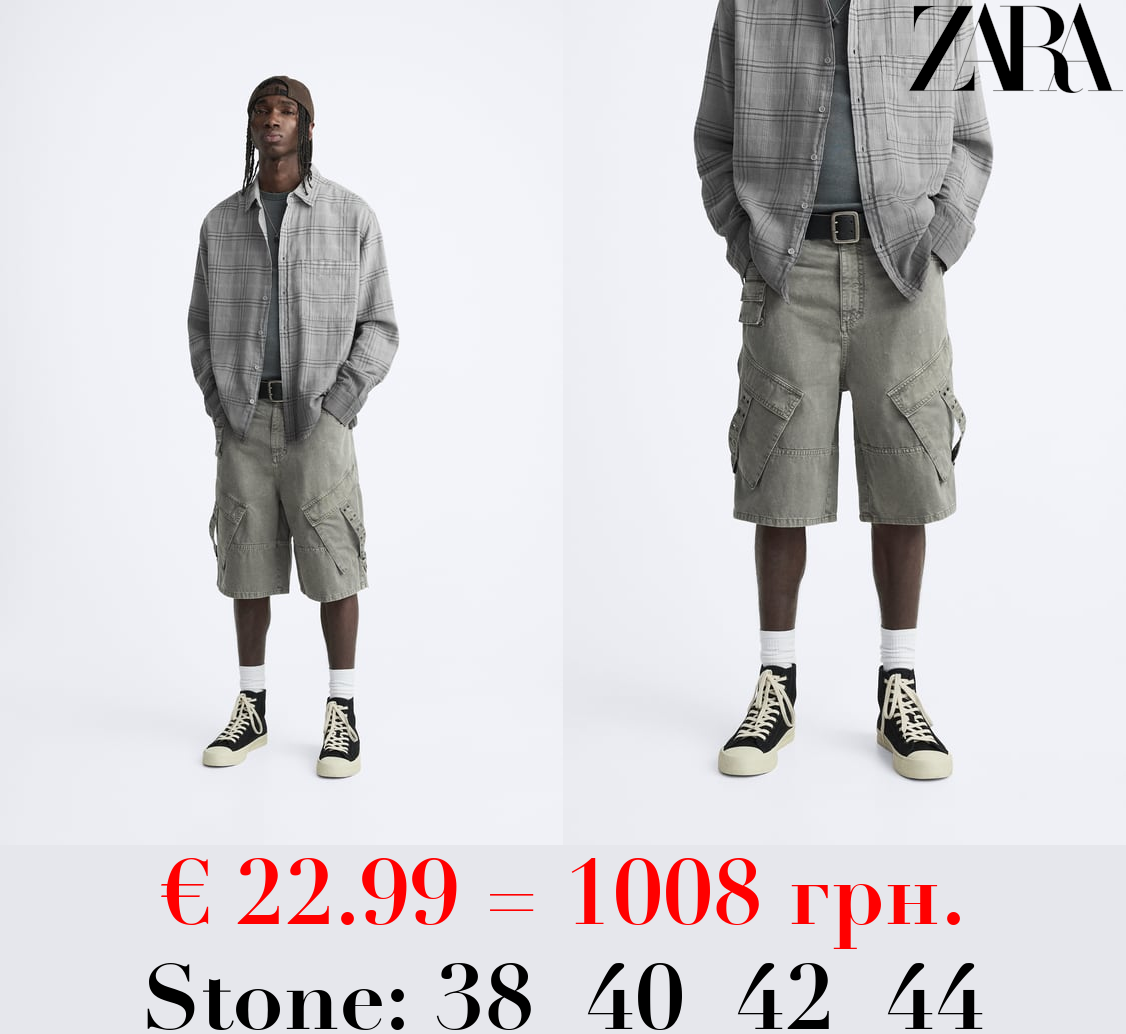 CARGO BERMUDA SHORTS WITH STRAPS