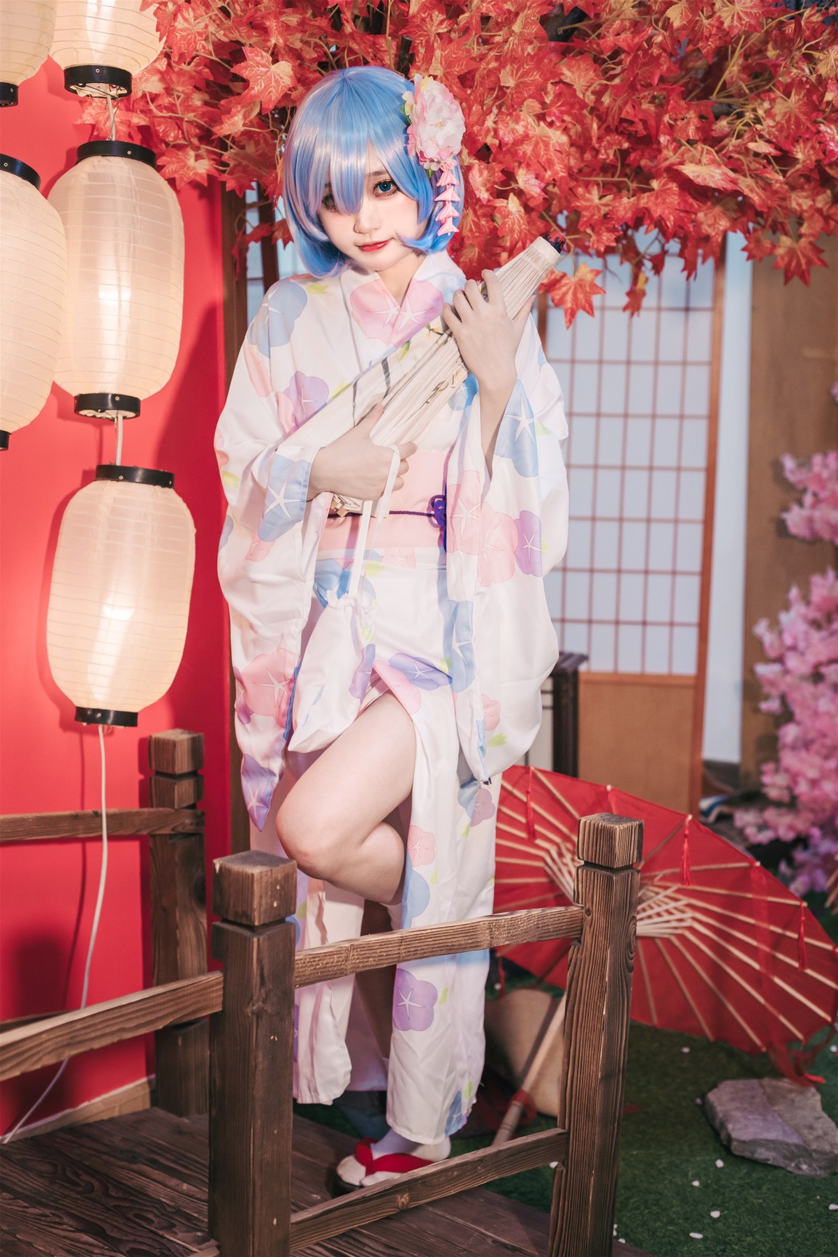 Cosplay 神沢永莉 蕾姆和风 5