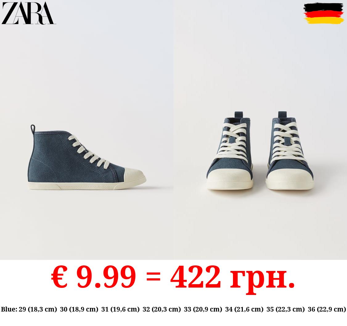 LEATHER HIGH-TOP SNEAKERS