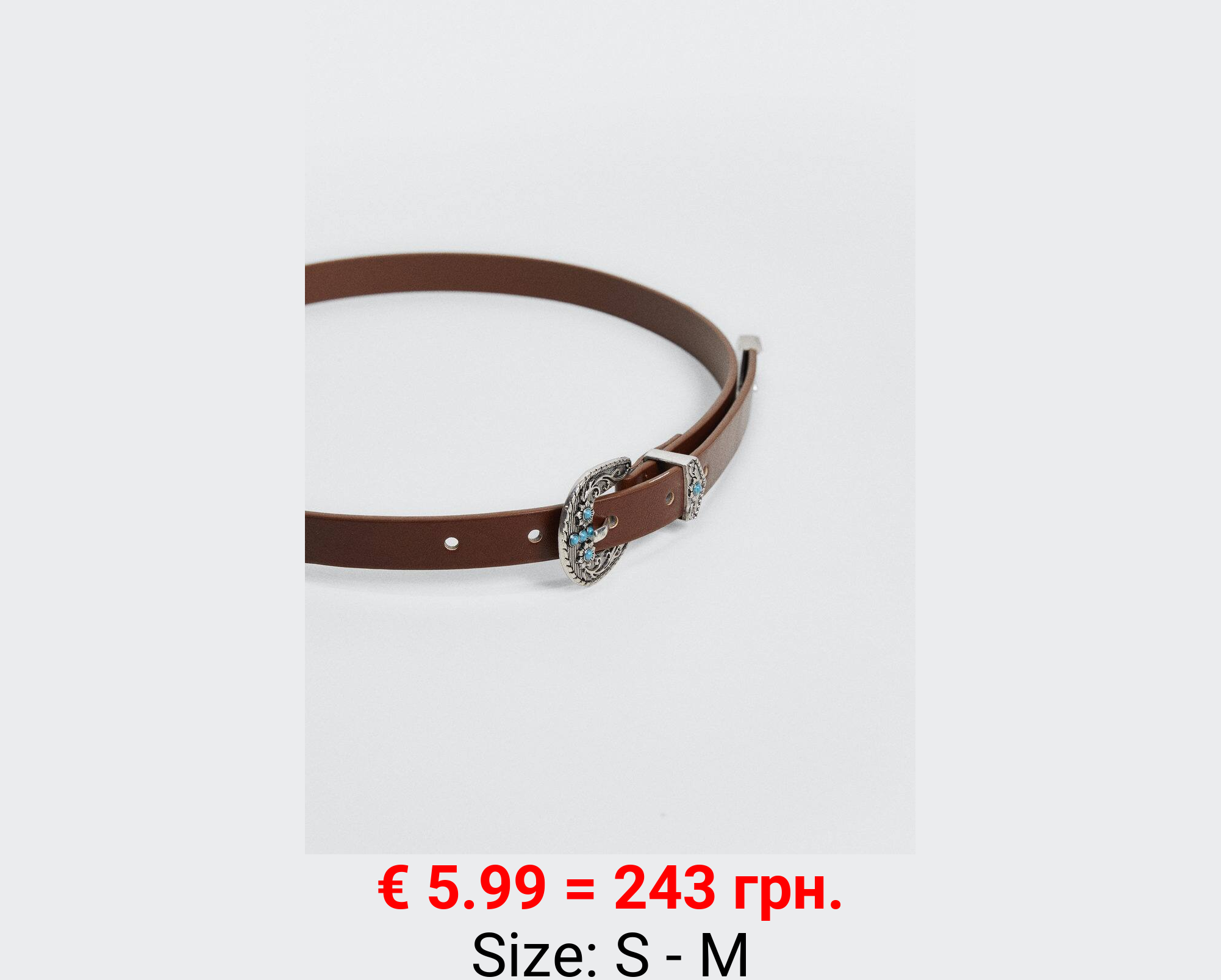 Cinturón hebilla grabada 