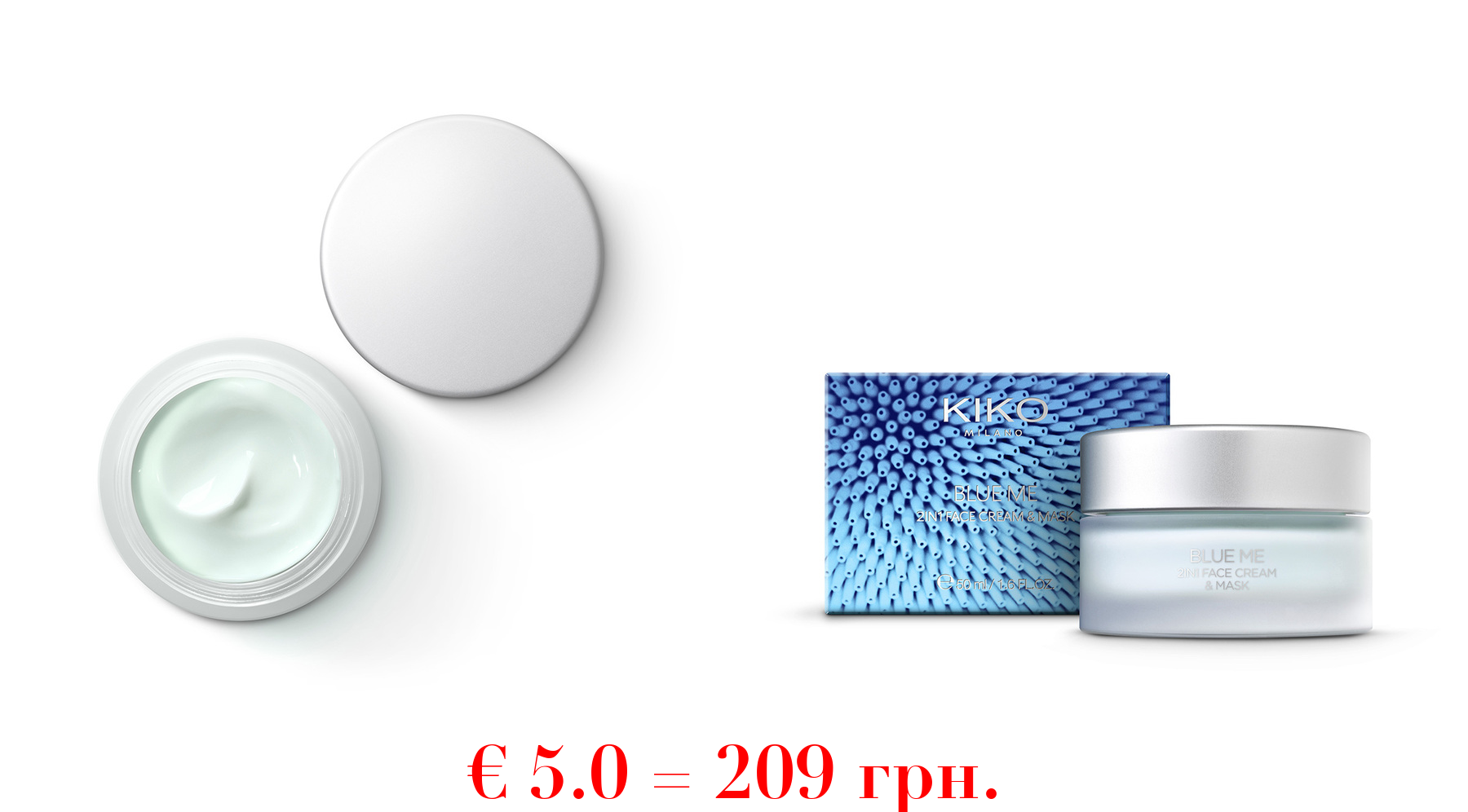 blue me 2-in-1 face cream & mask