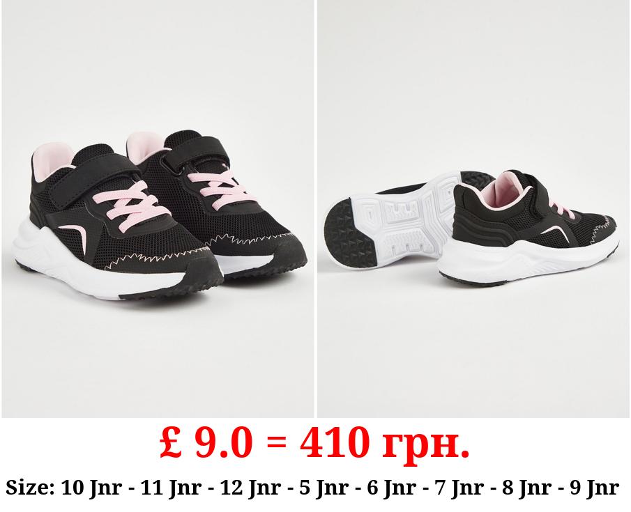 Black Mesh Sports Trainers