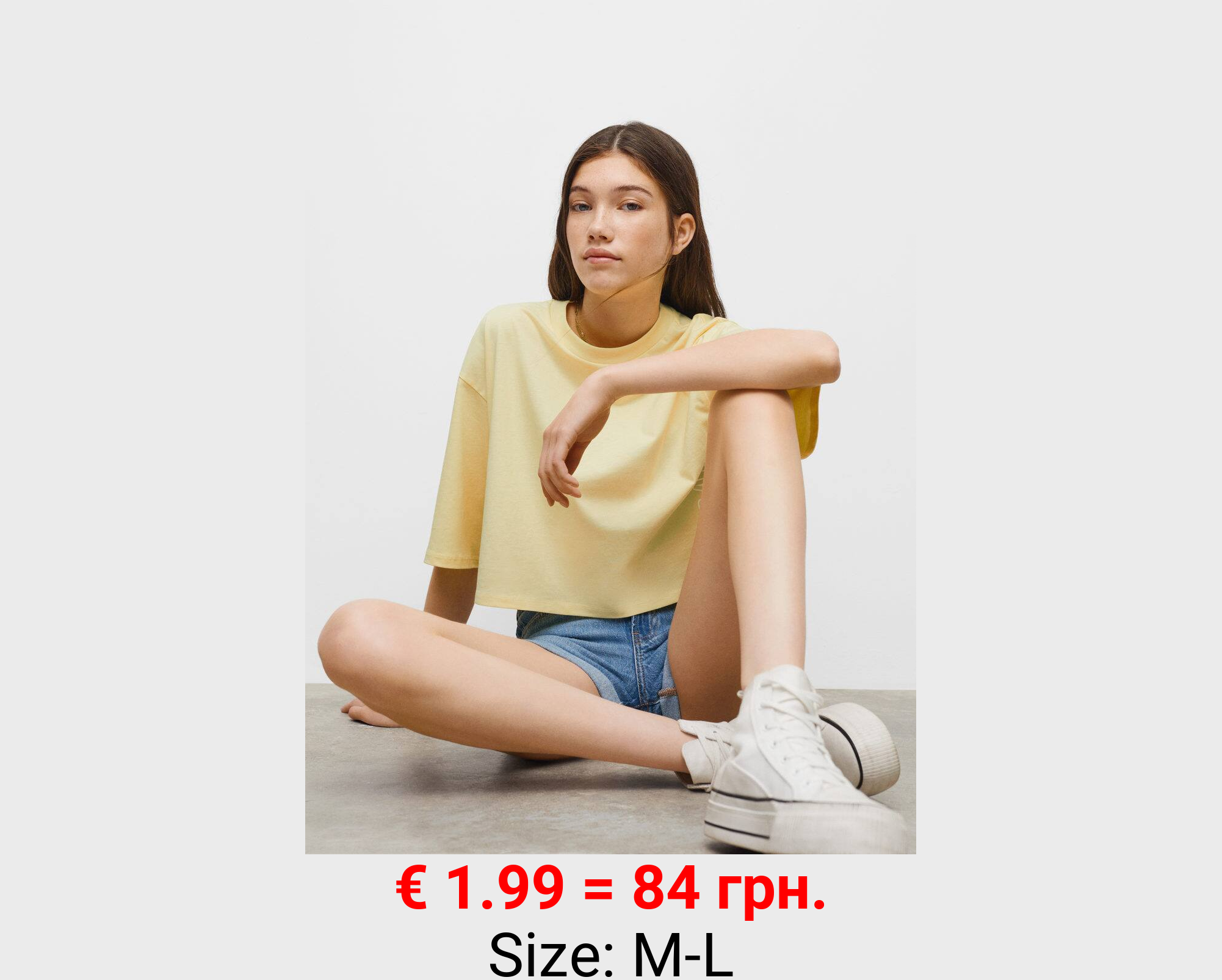 Camiseta crop algodón