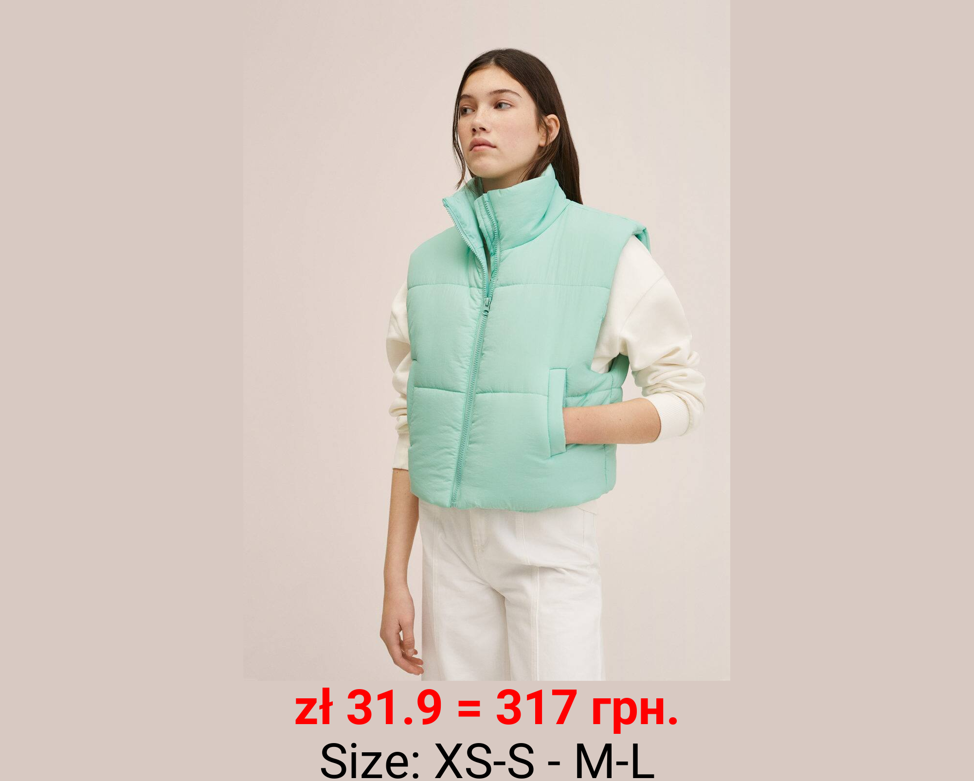 Chaleco acolchado crop