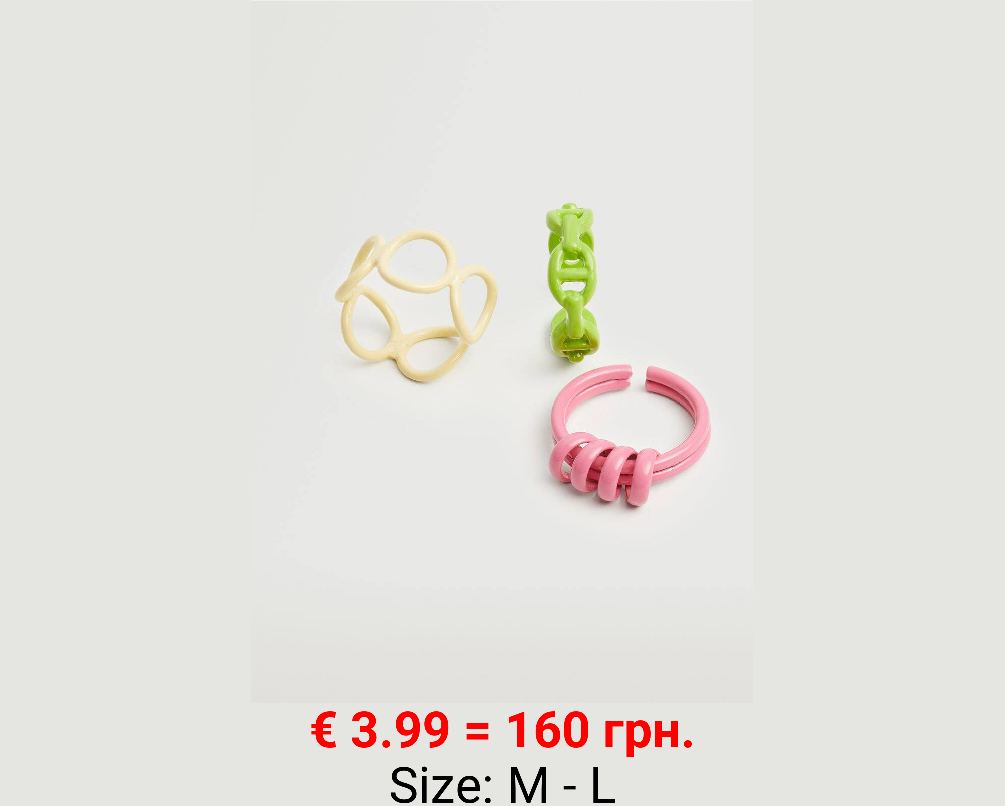 Pack 3 anillos combinados