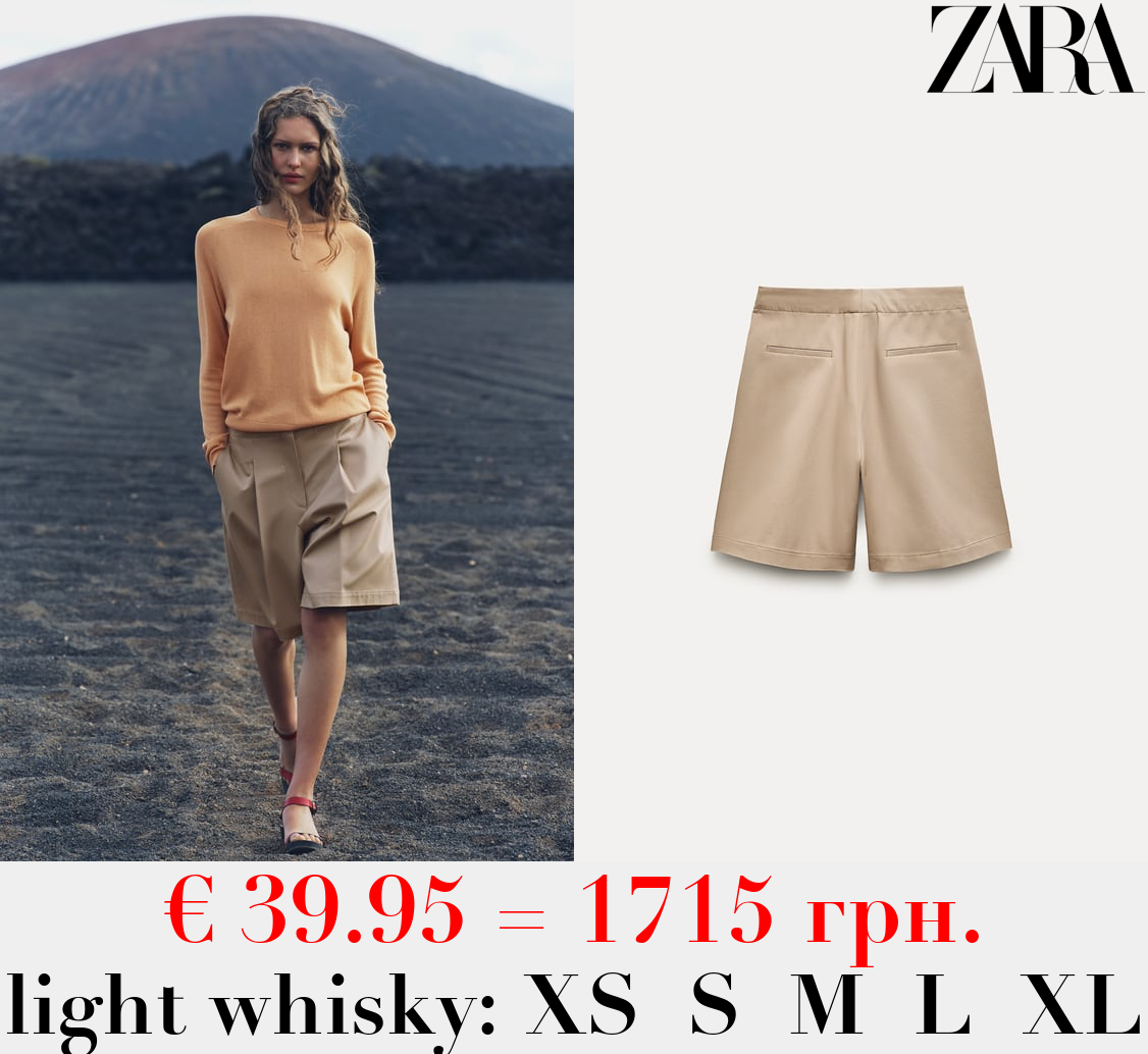 ZW COLLECTION BERMUDA SHORTS WITH DARTS