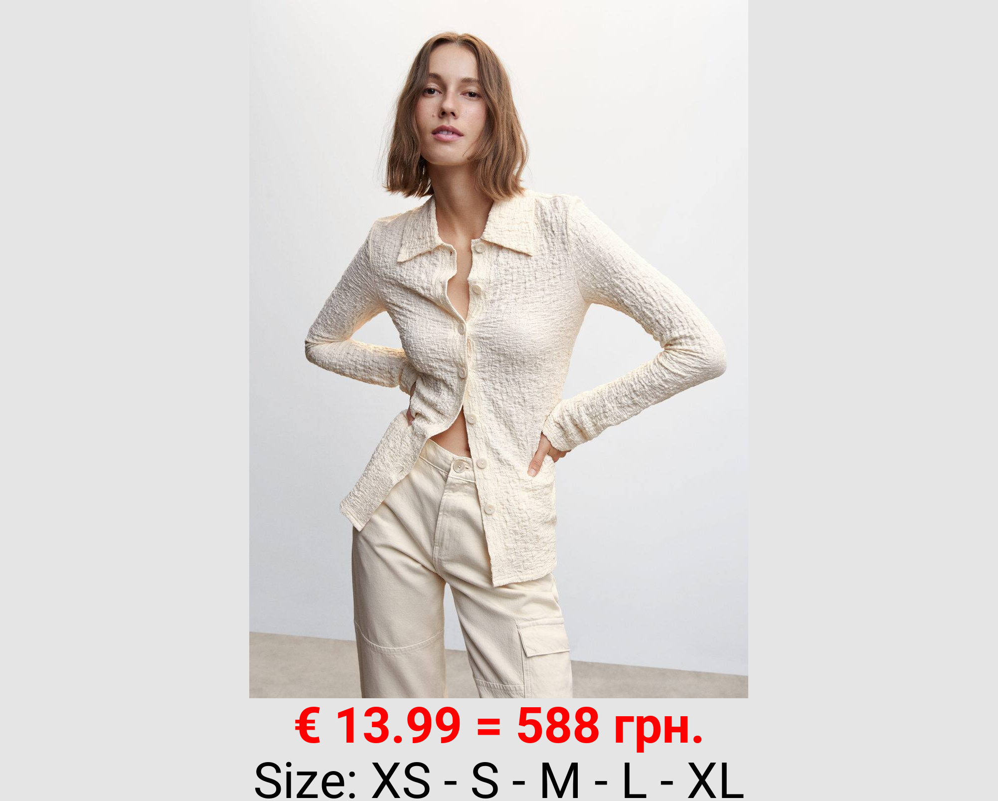 Camisa textura botones