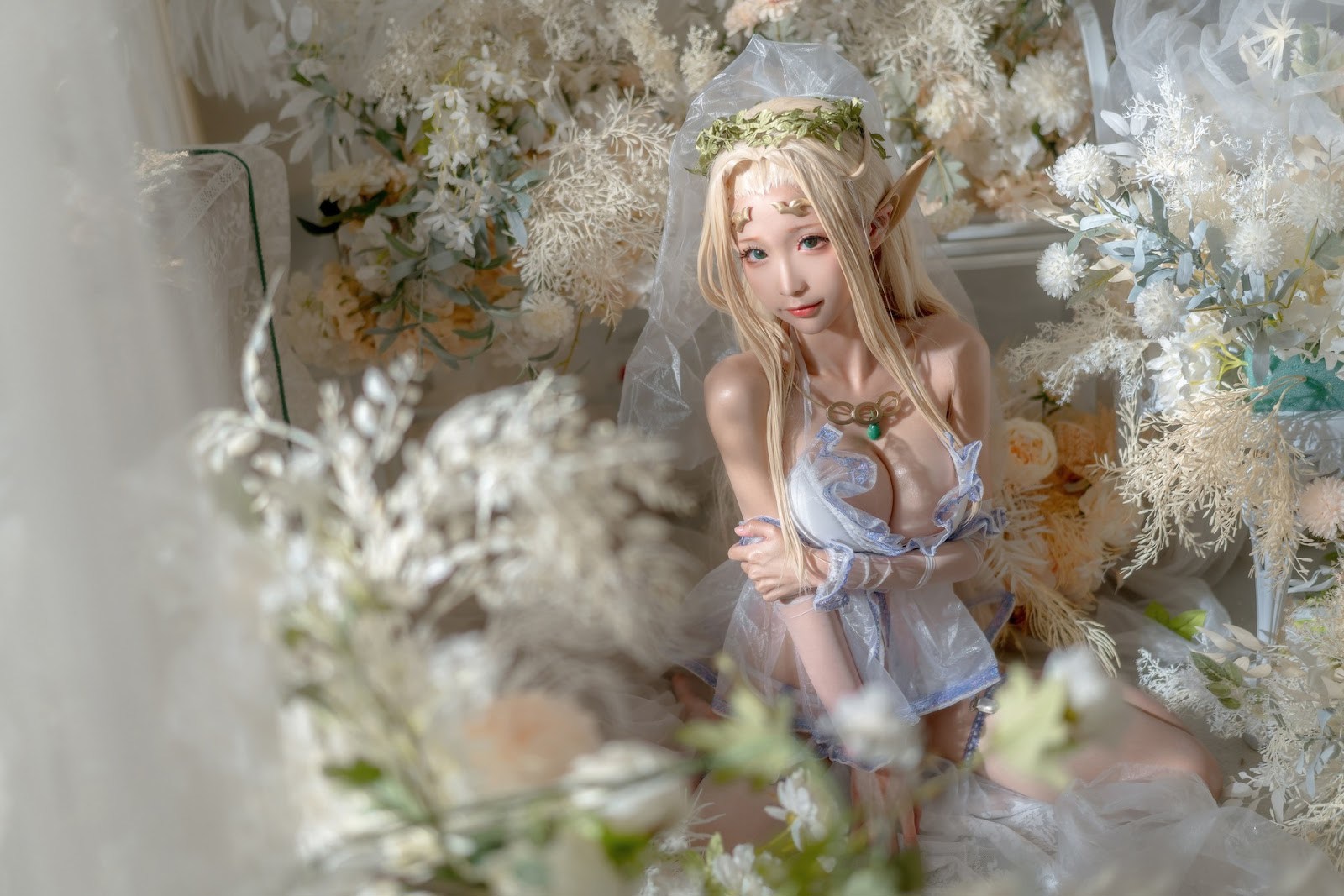 [蠢沫沫] 白精灵 婚纱 28