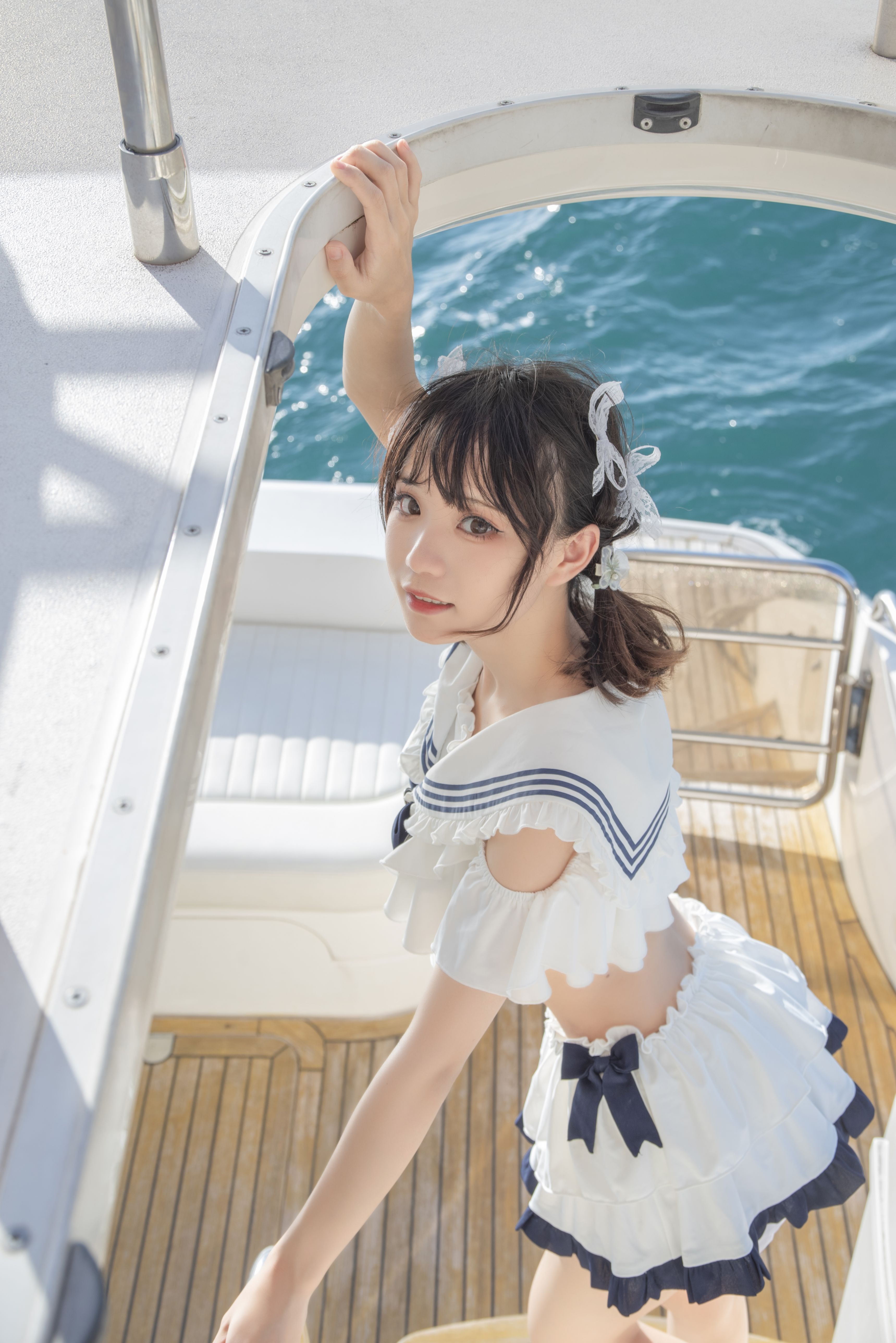 花柒Hana - 三亚熊之海军风泳装 [12P-153MB] 12