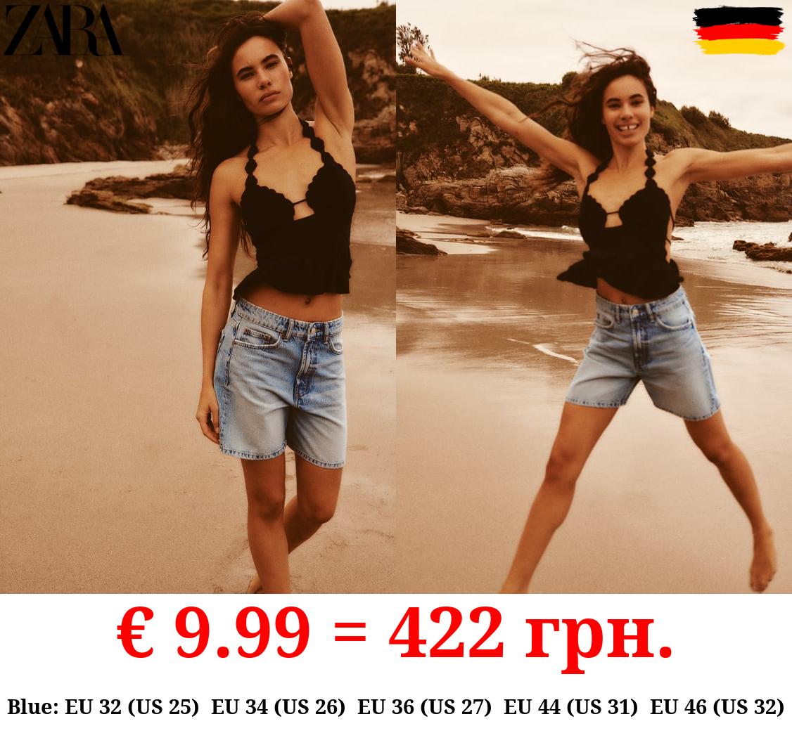 TRF REGULAR FIT MID-RISE BERMUDA SHORTS