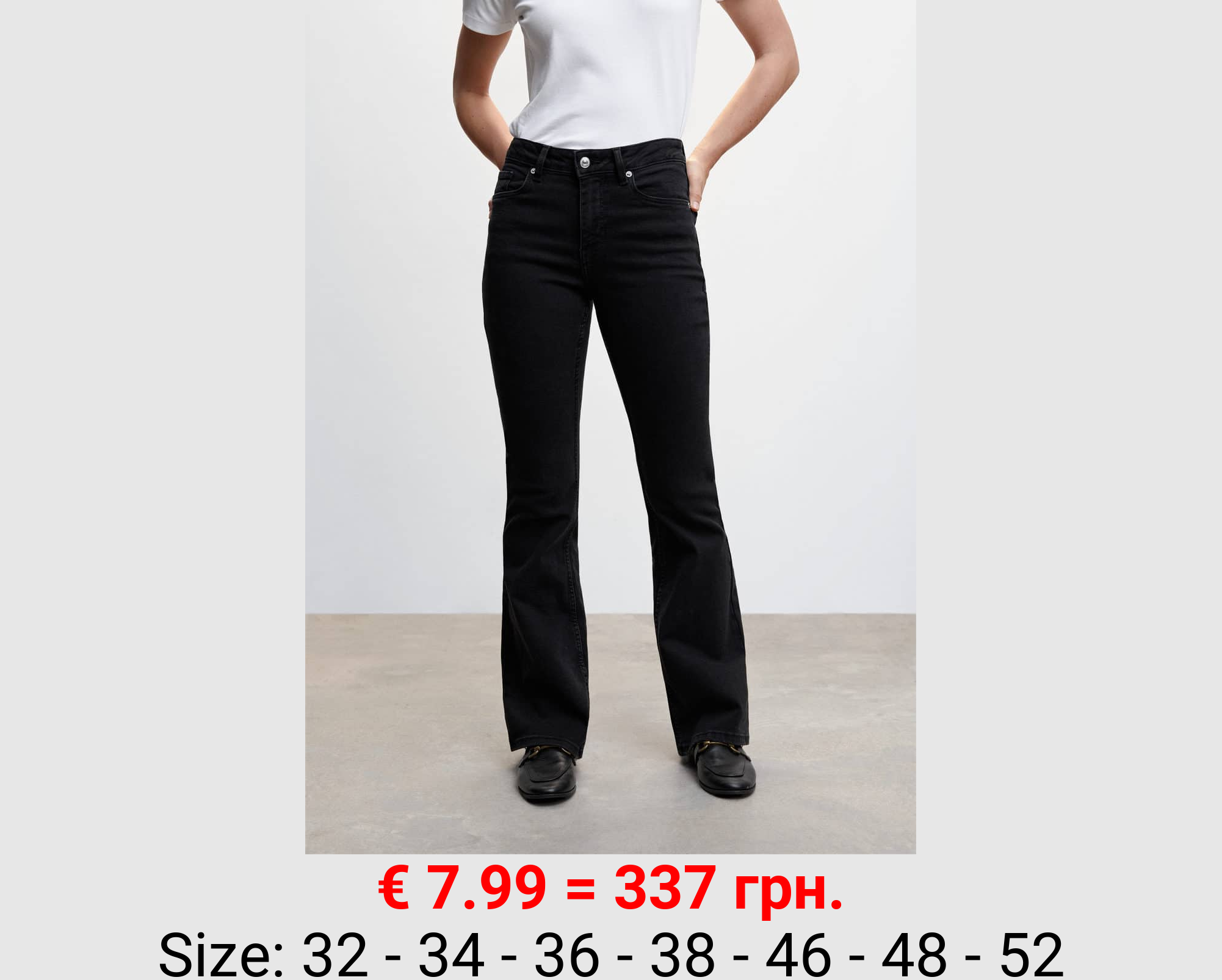 Jeans flare tiro medio