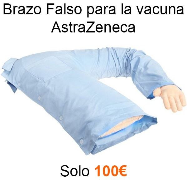 Brazo falso para vacunarte