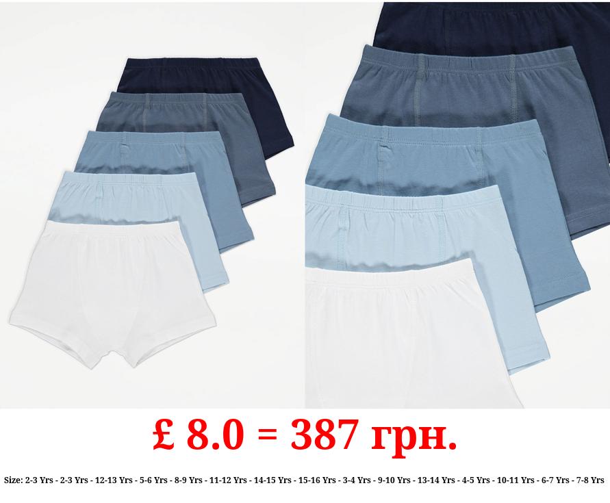 Assorted Plain Trunks 5 Pack