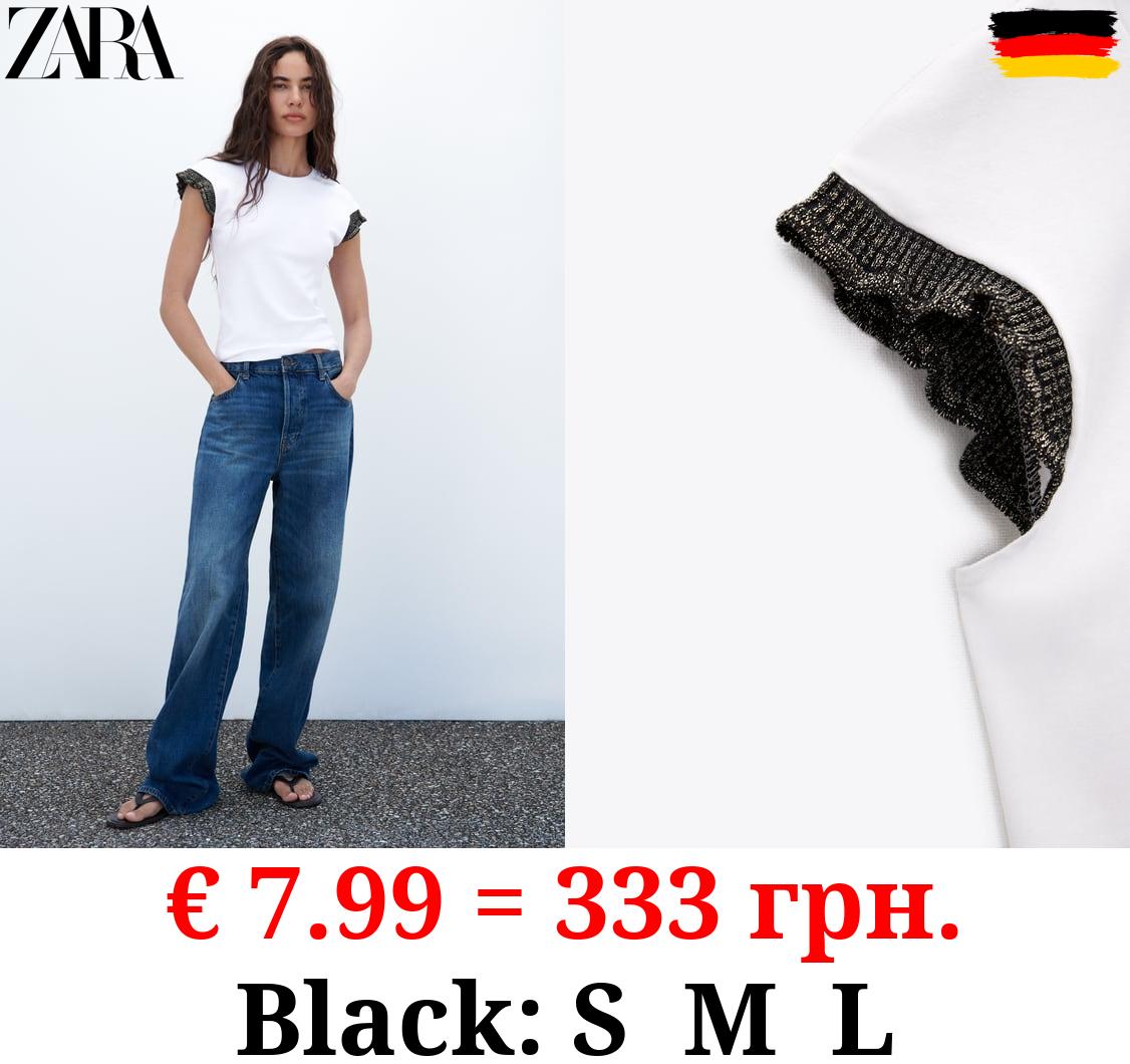 EMBELLISHED TRIM T-SHIRT