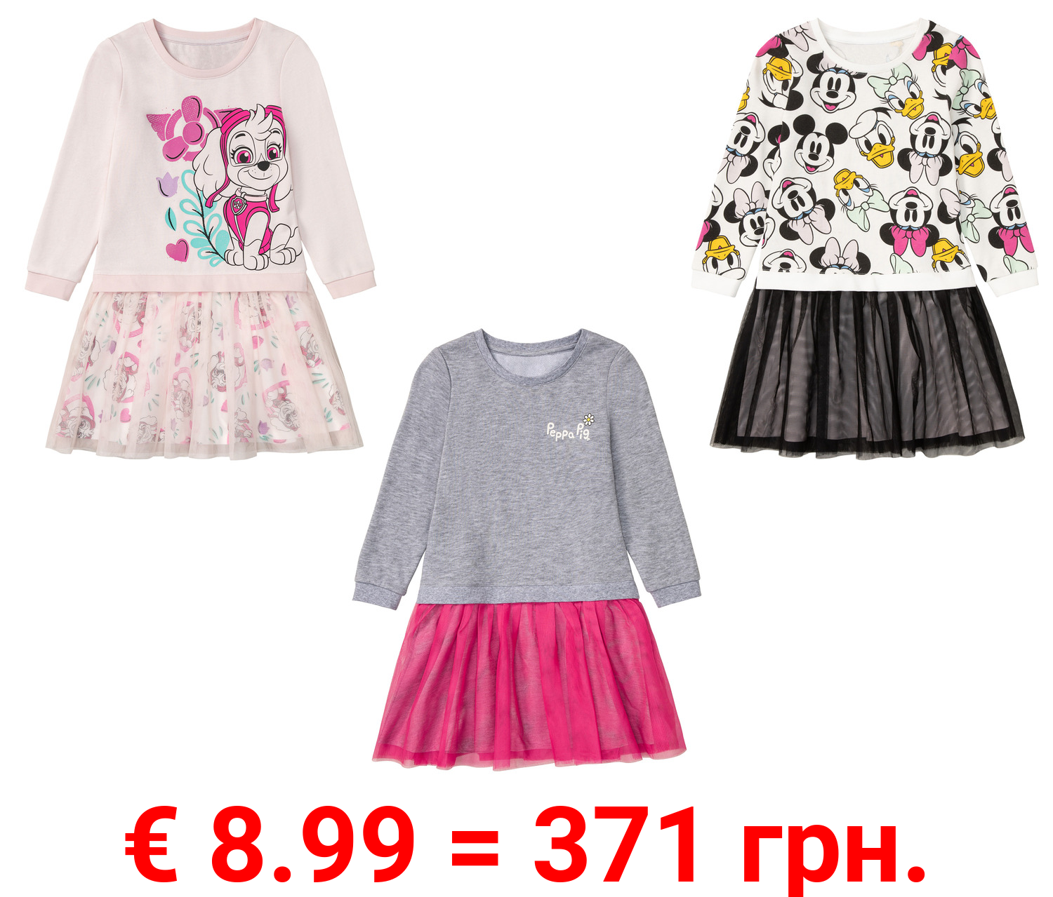 Kleinkinder/Kinder Sweatkleid mit Tüllrock