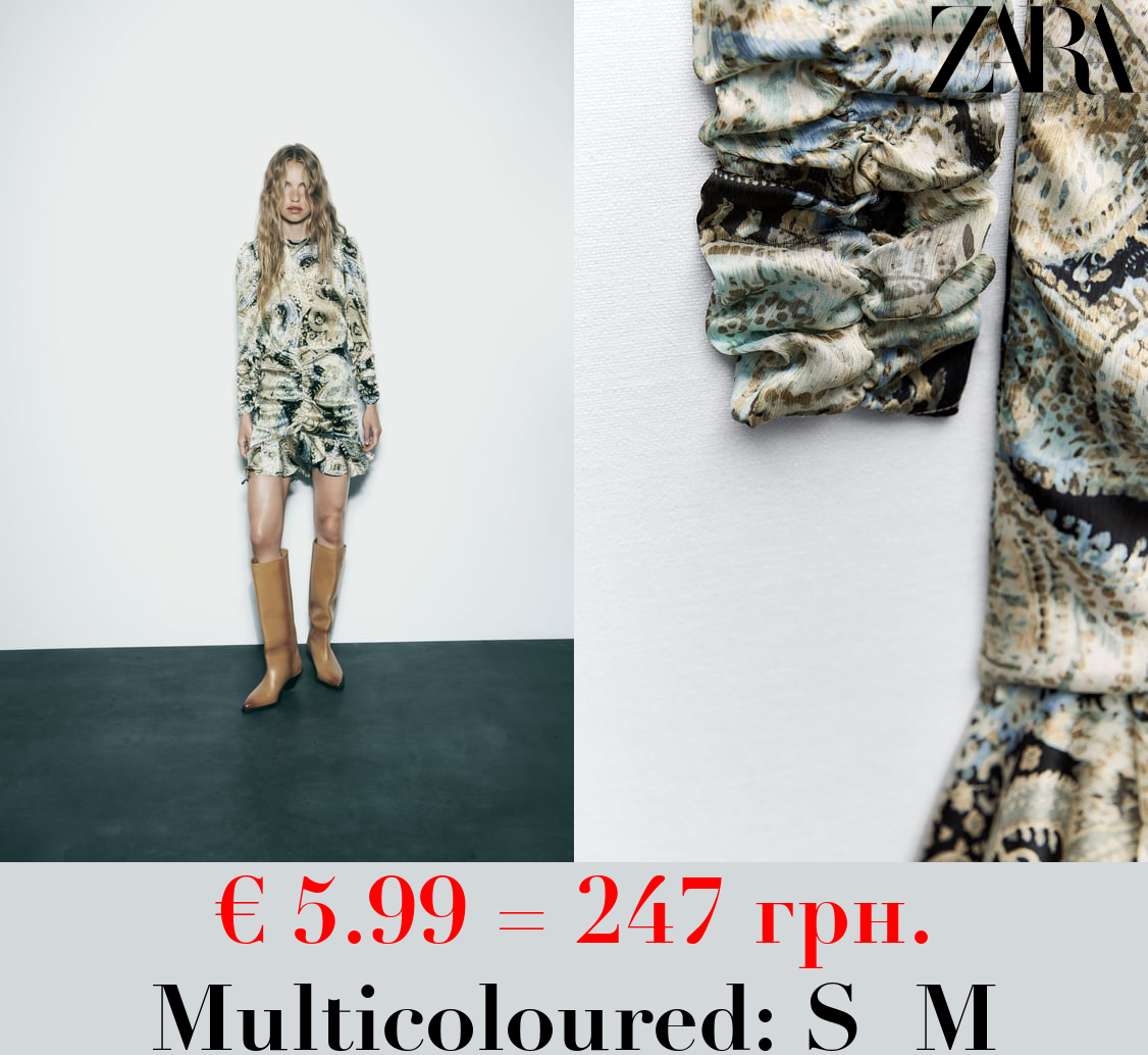 PAISLEY PRINT MINI DRESS