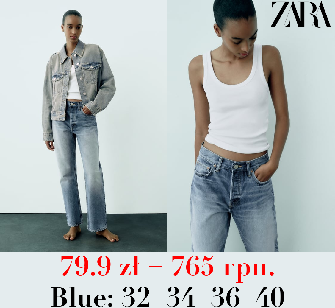 TRF STRAIGHT-LEG MID-RISE JEANS