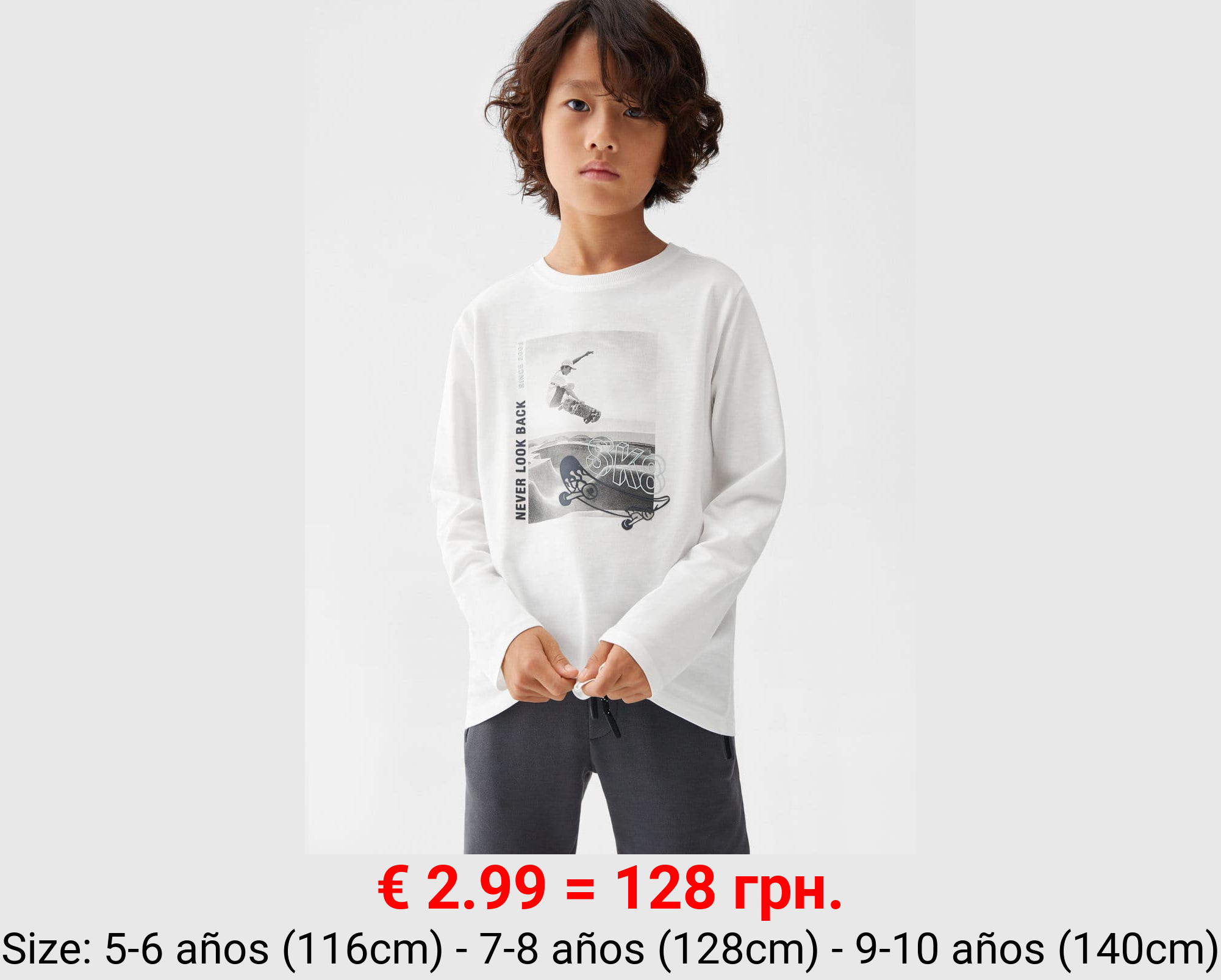 Camiseta algodón manga larga