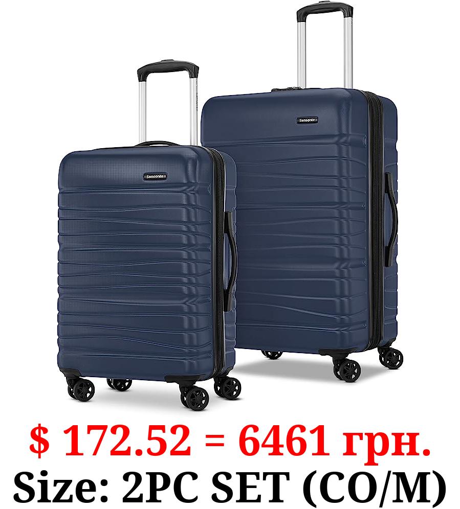 Samsonite Evolve SE Hardside Expandable Luggage with Spinners, Classic Navy, 2PC SET (Carry-on/Medium)