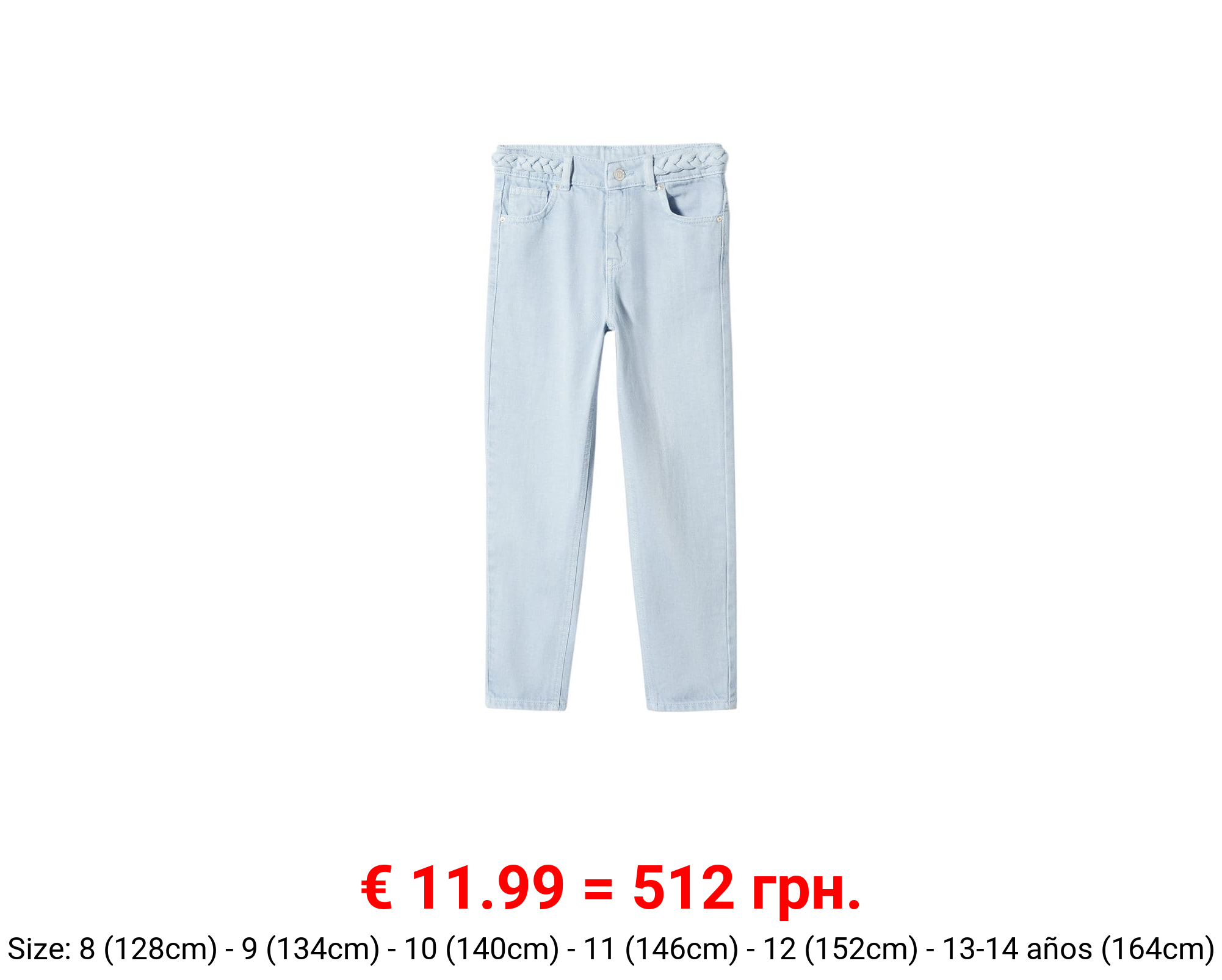 Jeans cinturón trenzado