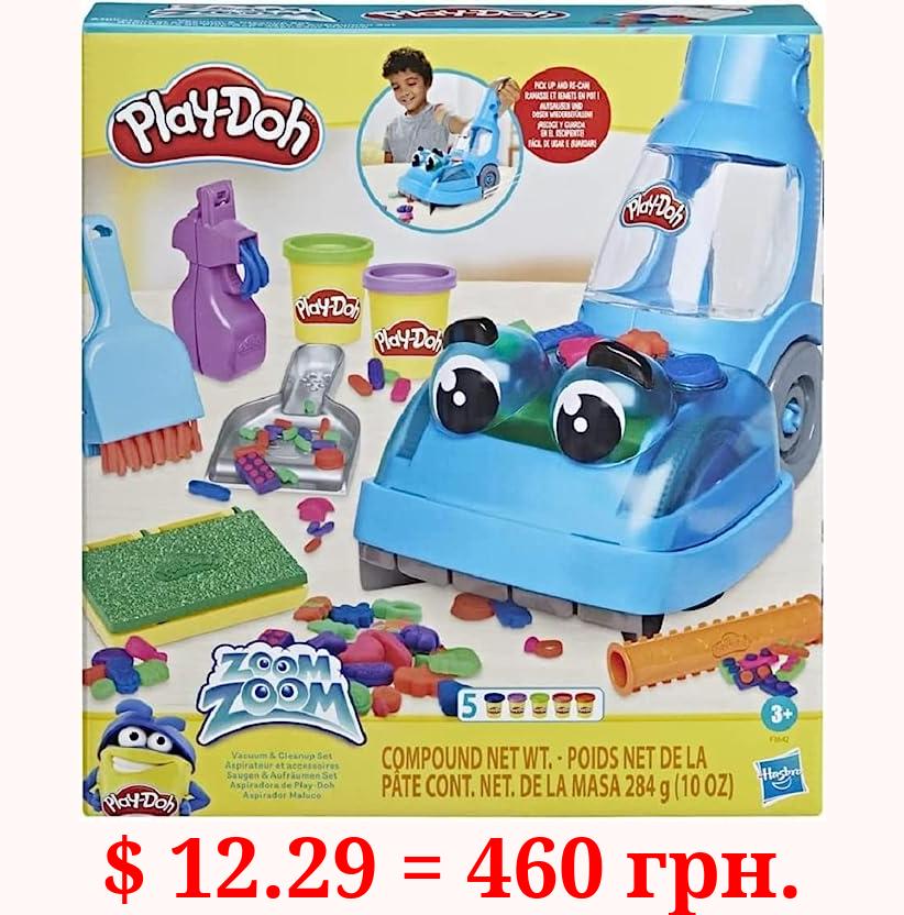 Play-Doh Zoom Vacuum and Cleanup Toy, Kids Cleaner with 5 Cans