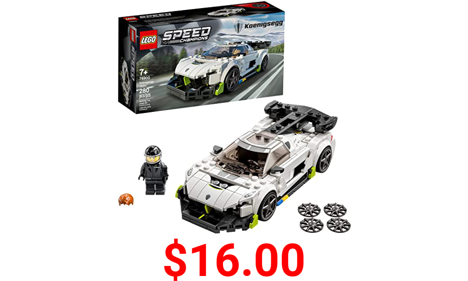 LEGO Speed Champions Koenigsegg Jesko 76900 Building Toy for Kids and Car Fans; New 2021 (280 Pieces)