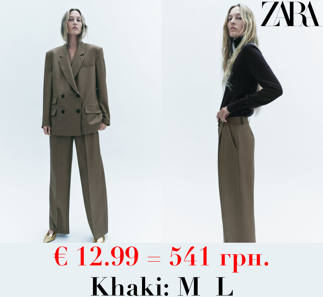 DARTED STRAIGHT FIT TROUSERS