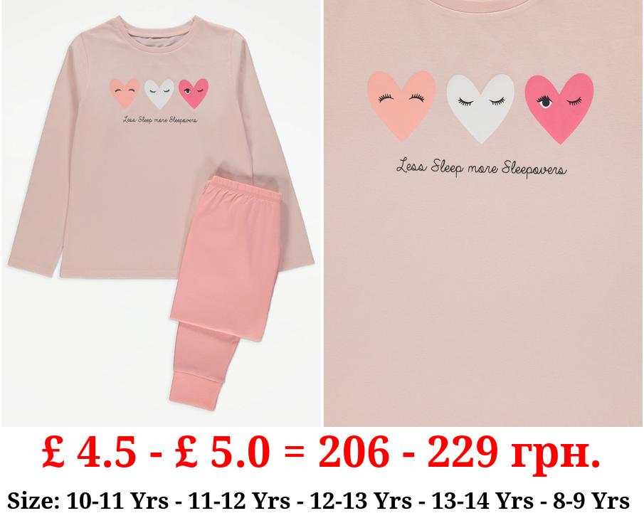 Pink Heart Eyes Sleepover Pyjamas