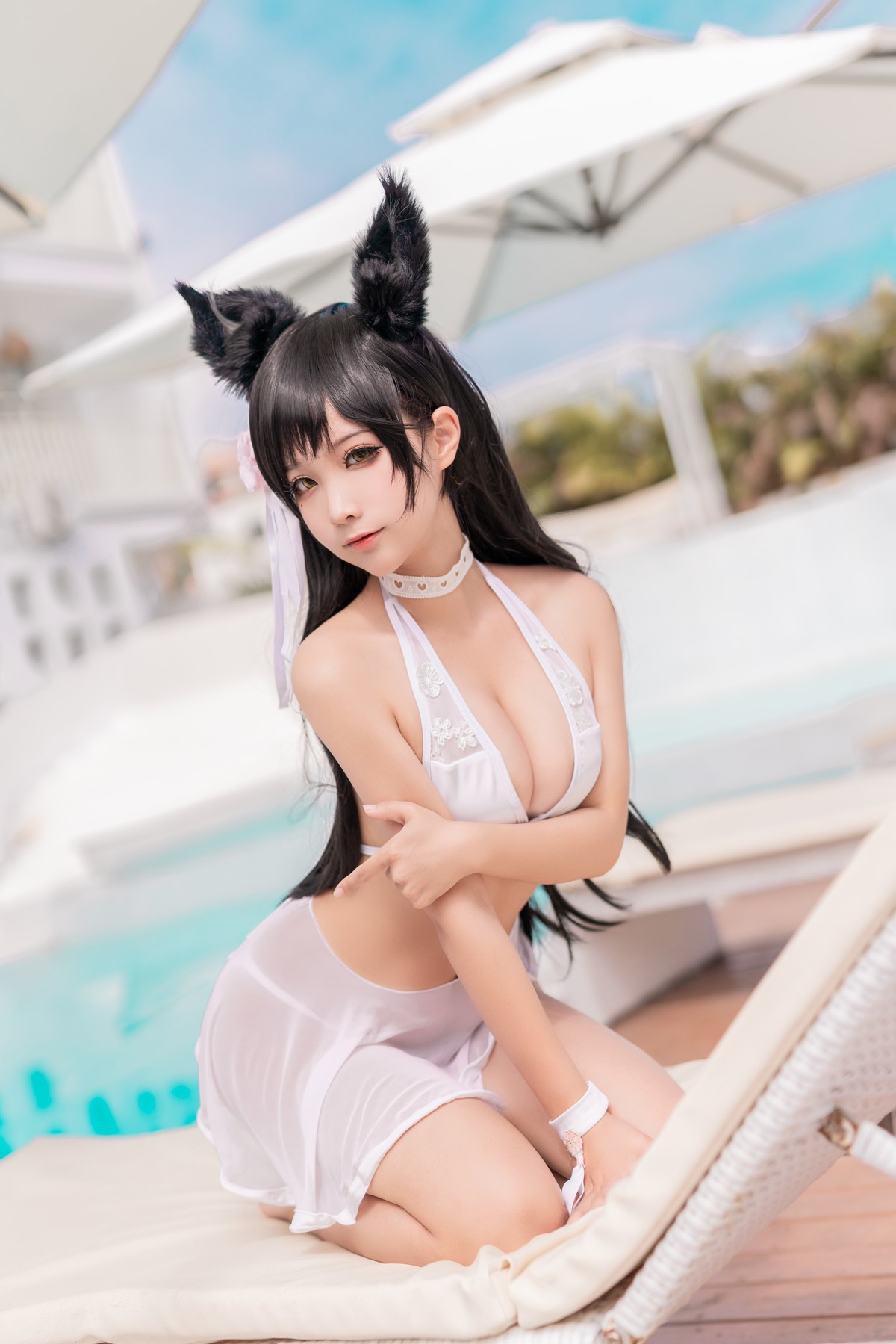 Cosplay 蠢沫沫Chunmomo 爱宕 犬 泳装 1