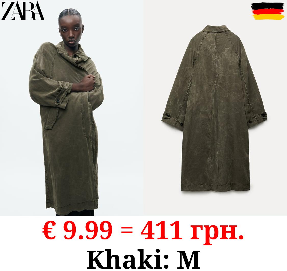 ZW COLLECTION FADED LYOCELL TRENCH COAT