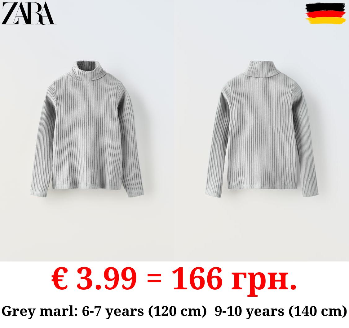 RIBBED TURTLENECK T-SHIRT