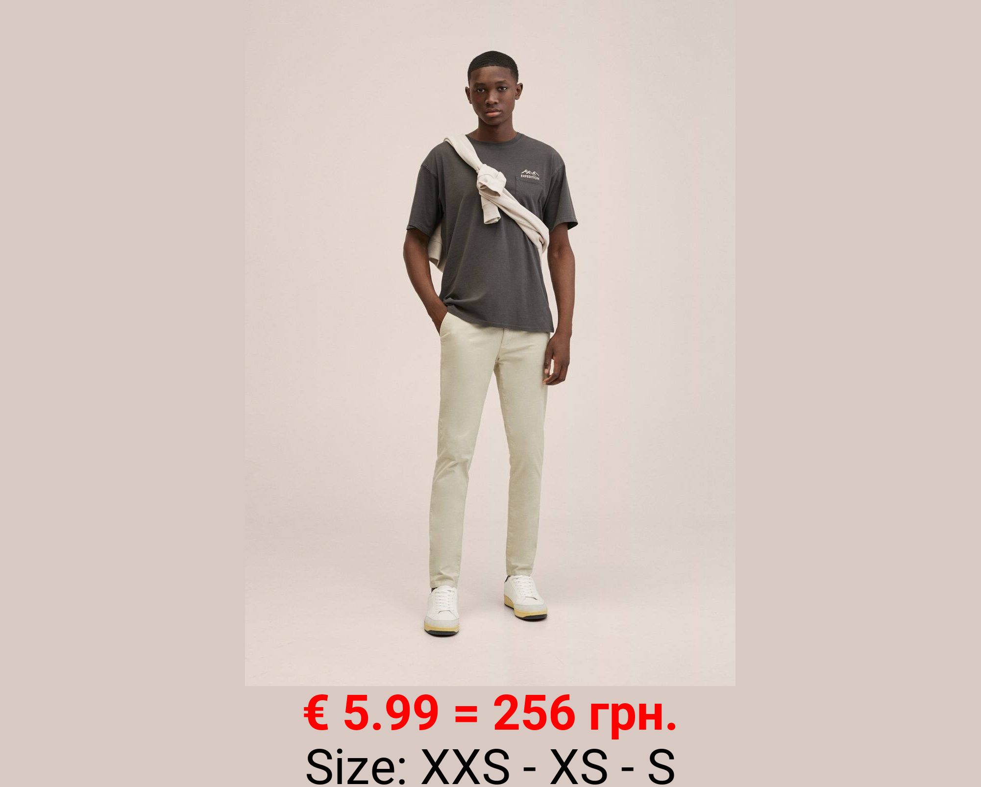 Pantalón slim fit algodón