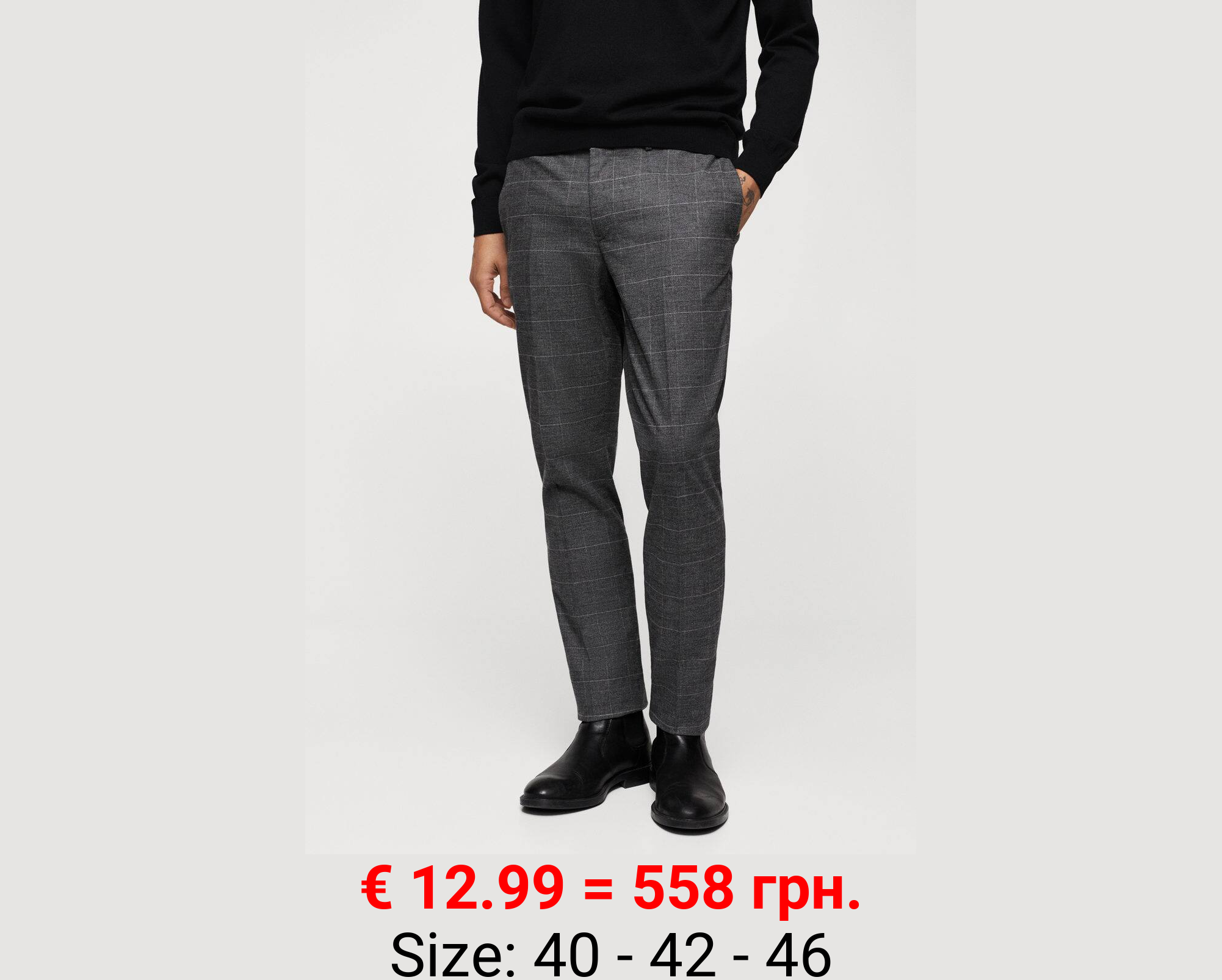 Pantalón slim fit algodón