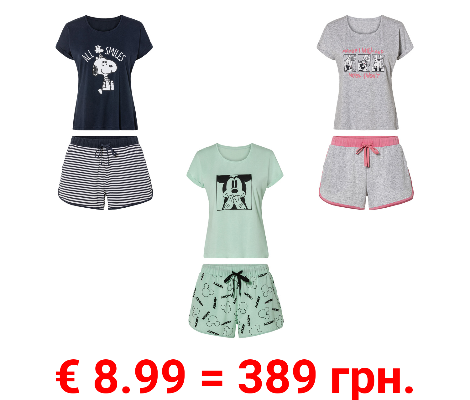 Damen Pyjama aus reiner Baumwolle