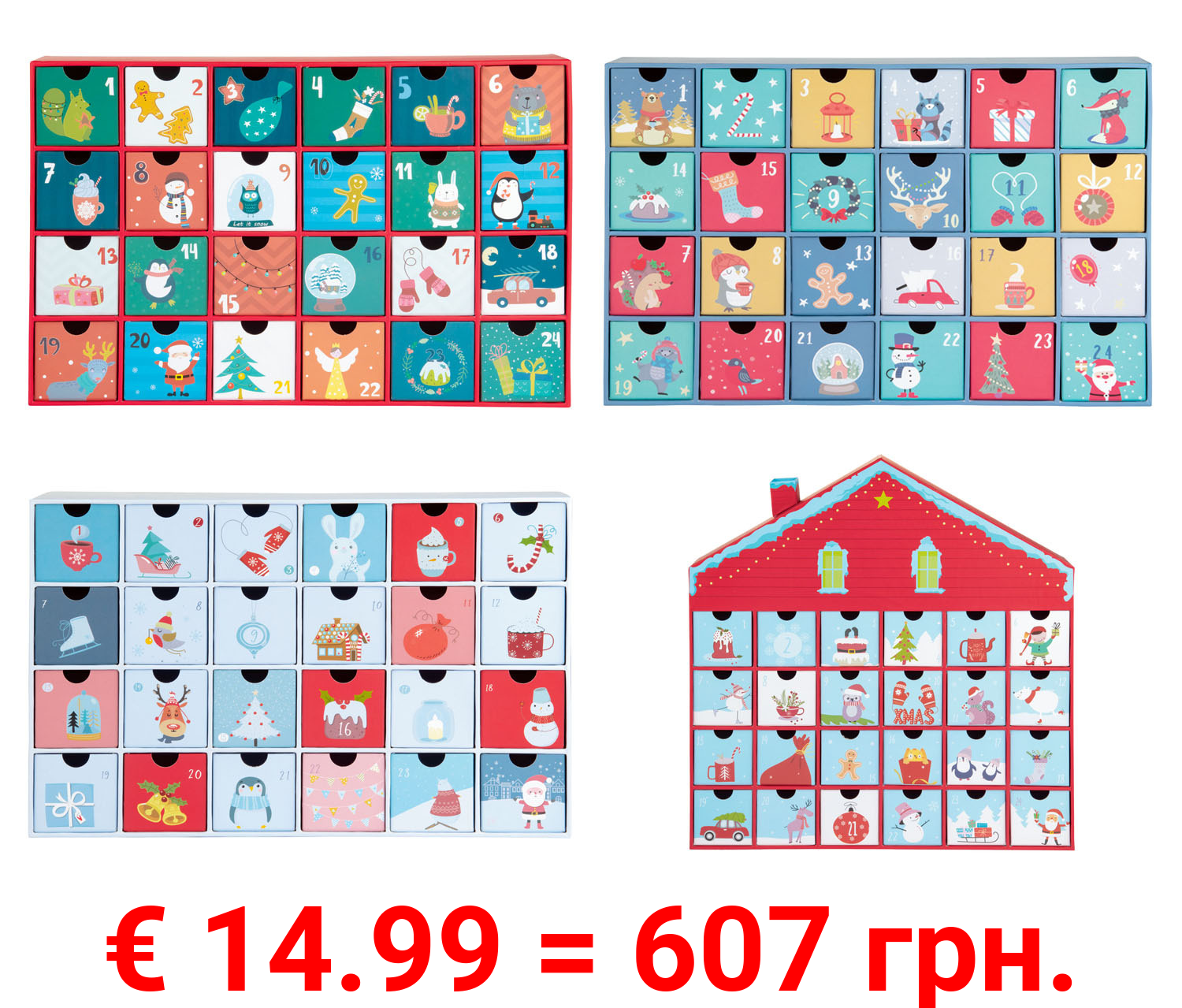 LIVARNO home Adventskalender, wiederverwendbar