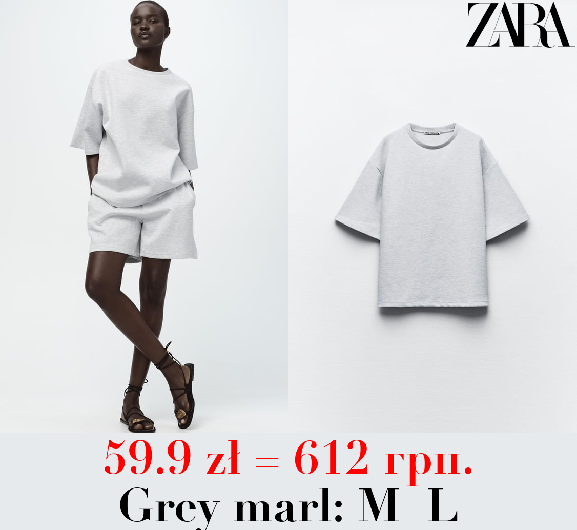 SHORT SLEEVE INTERLOCK SWEATSHIRT