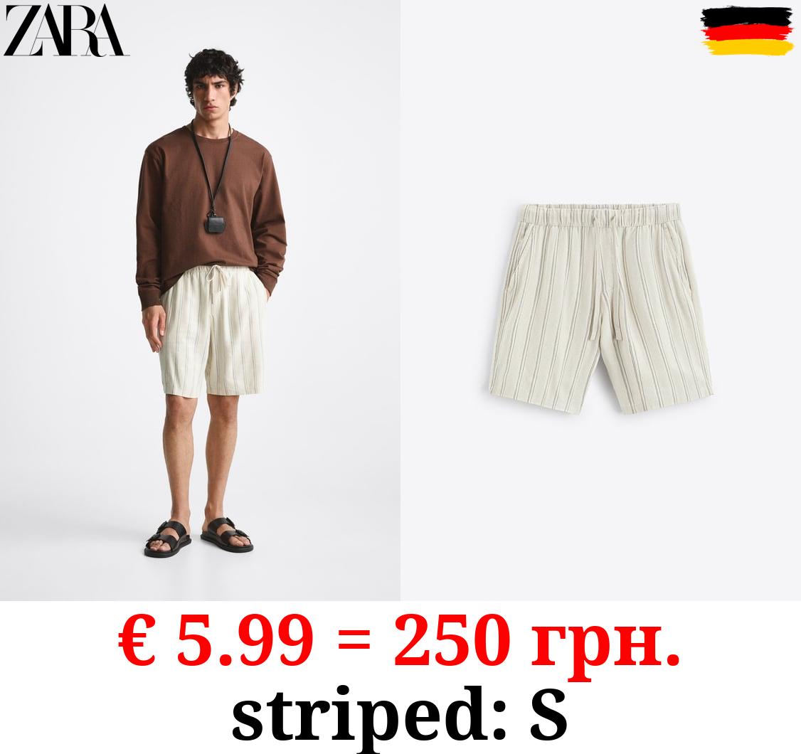 VISCOSE - LINEN BERMUDA SHORTS