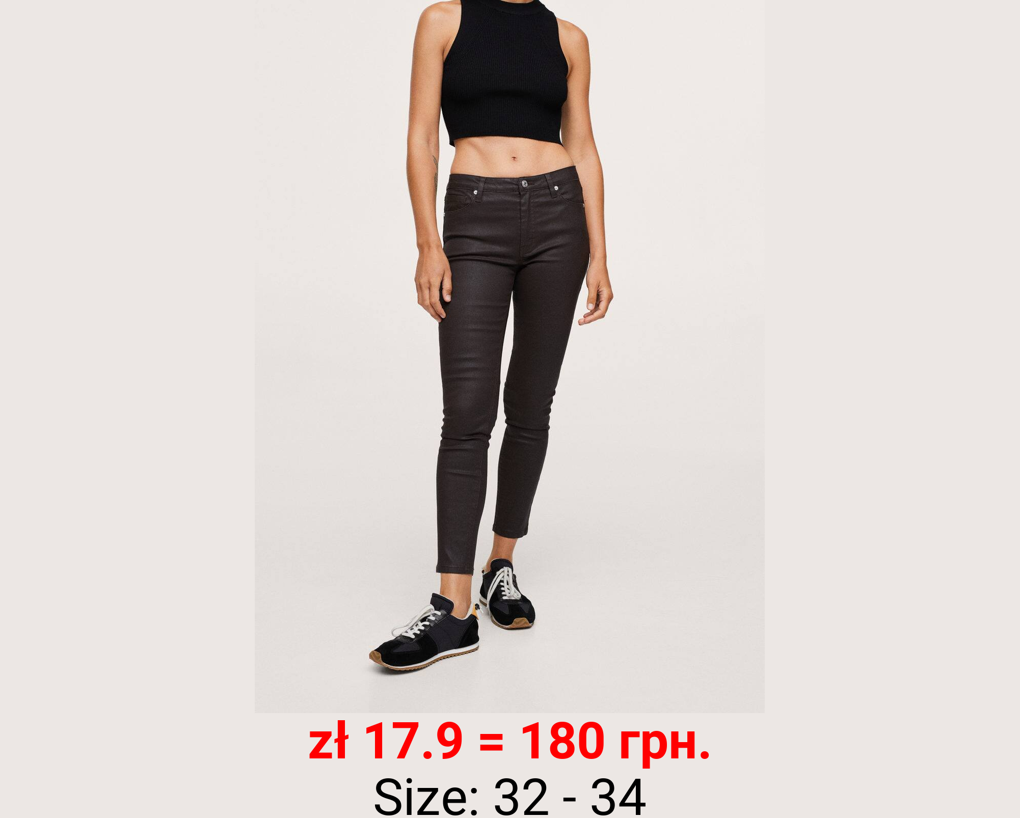 Vaqueros skinny crop isa encerado