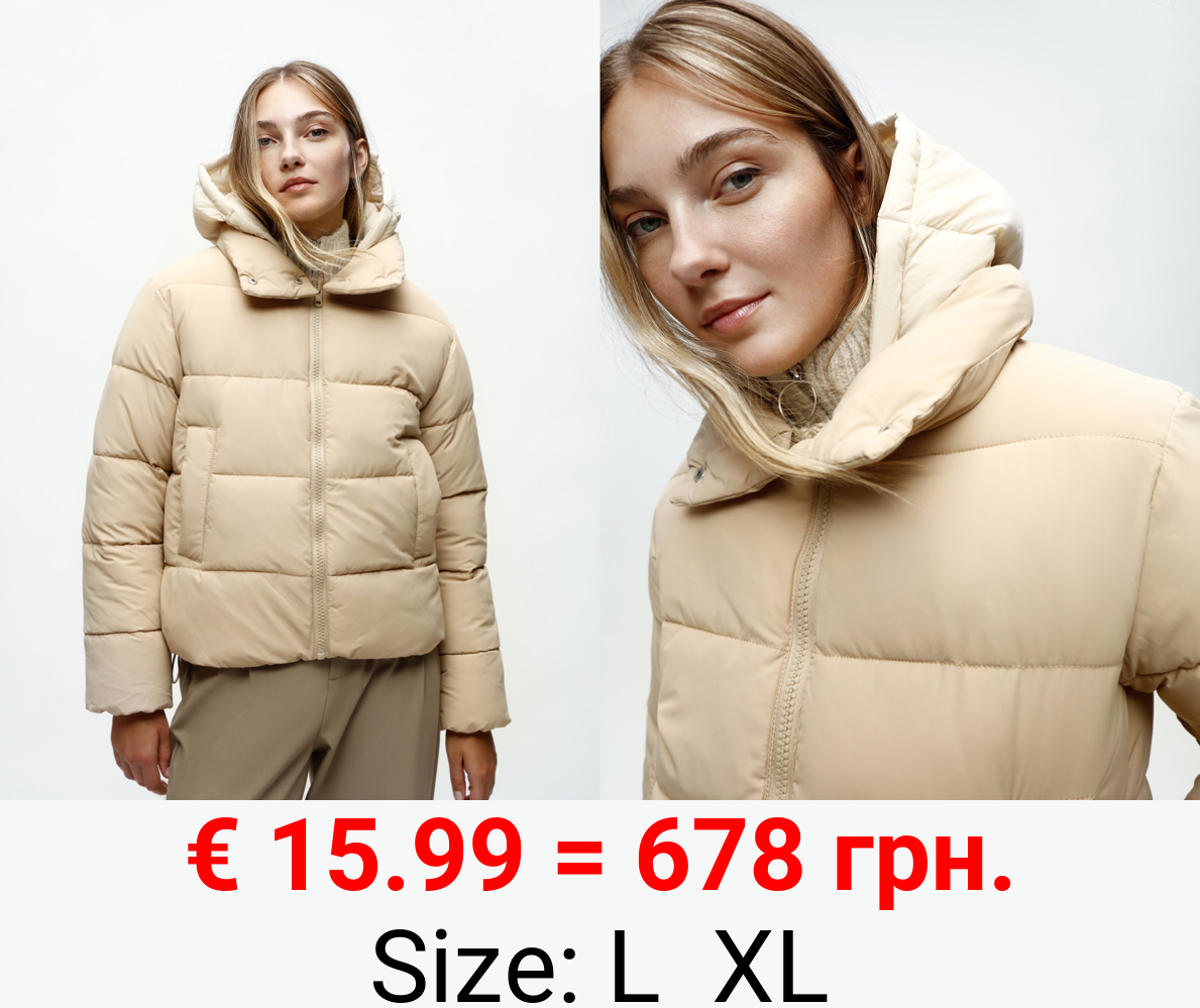 Jacket with contrast hood