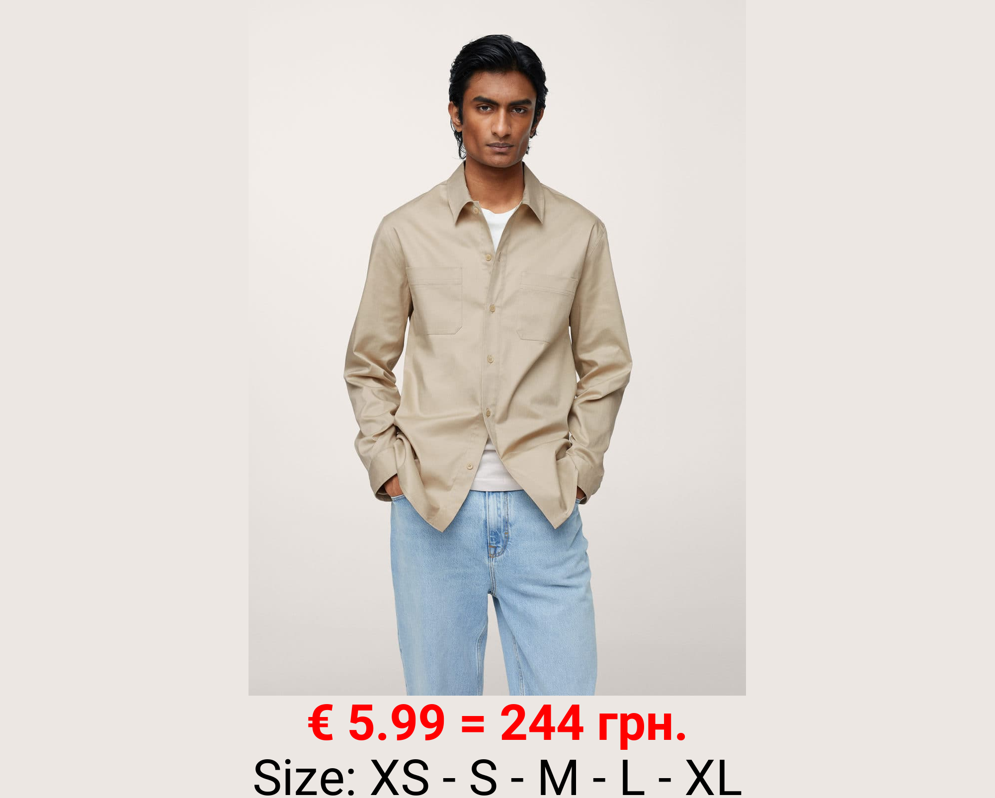 Camisa algodón lyocell bolsillos