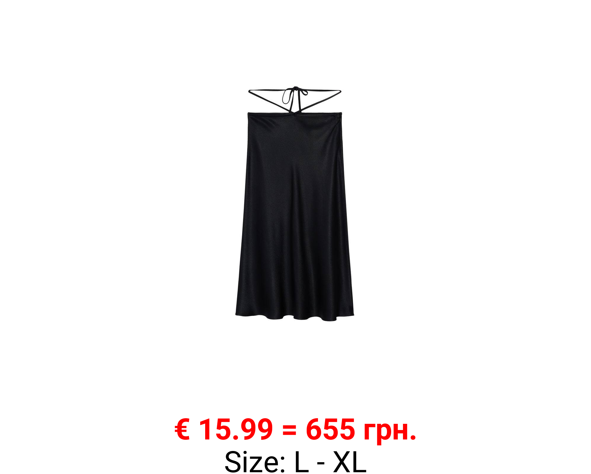 Falda cruzada satinada