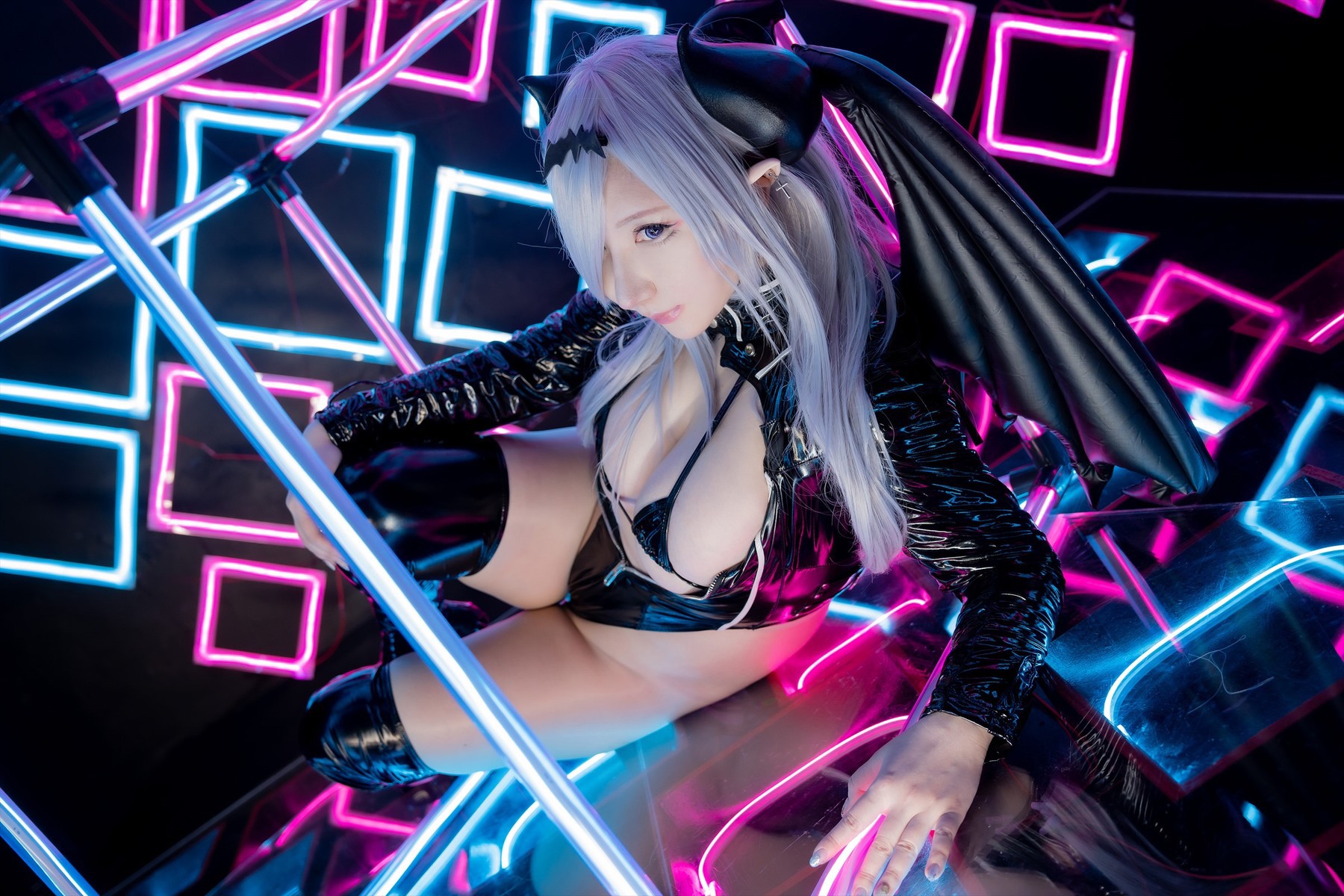 Cosplay SAKUサク See-through Bunny Succubus Set.04 10