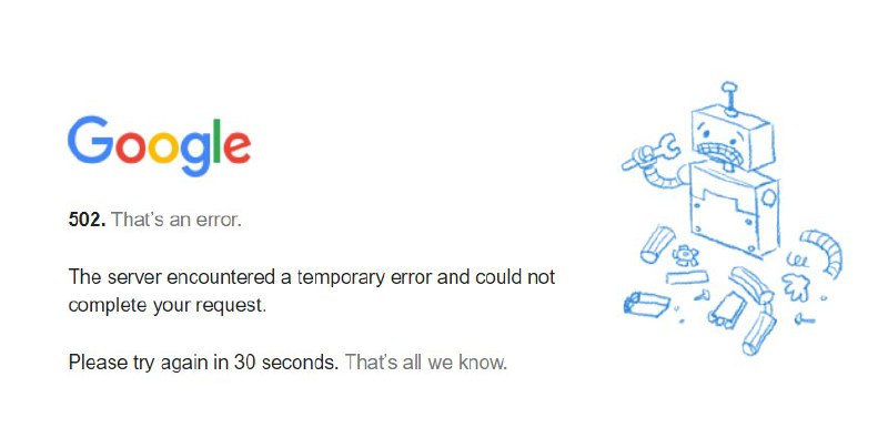Google не работал около часа