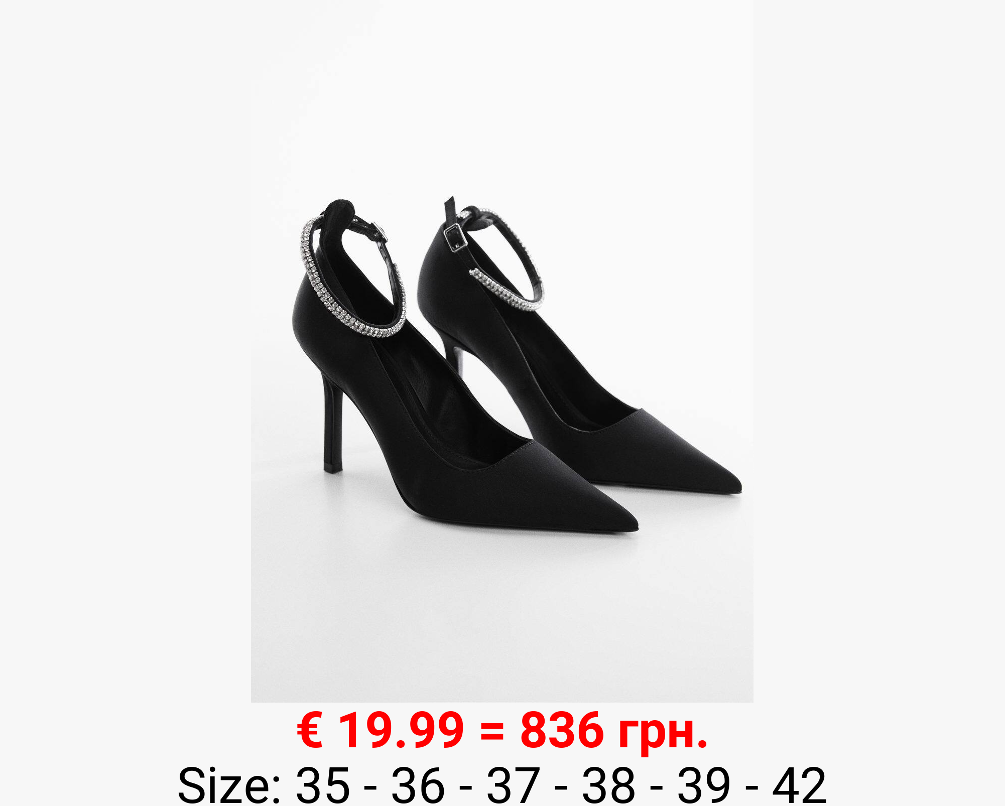 Zapato tacón pulsera strass