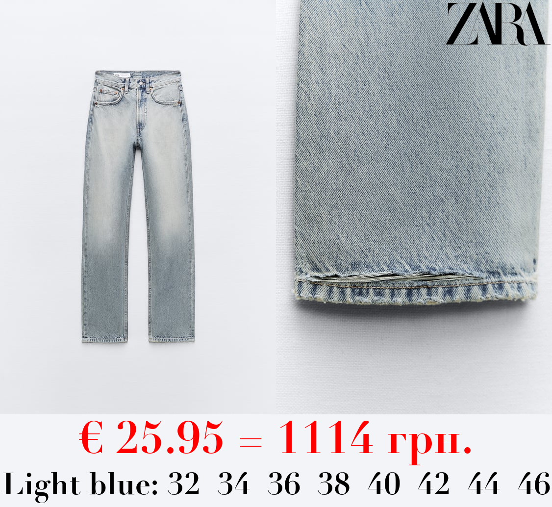 HIGH-RISE STRAIGHT-FIT TRF JEANS