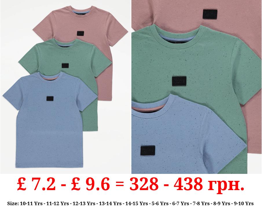 Pastel Flecked T-Shirts 3 Pack